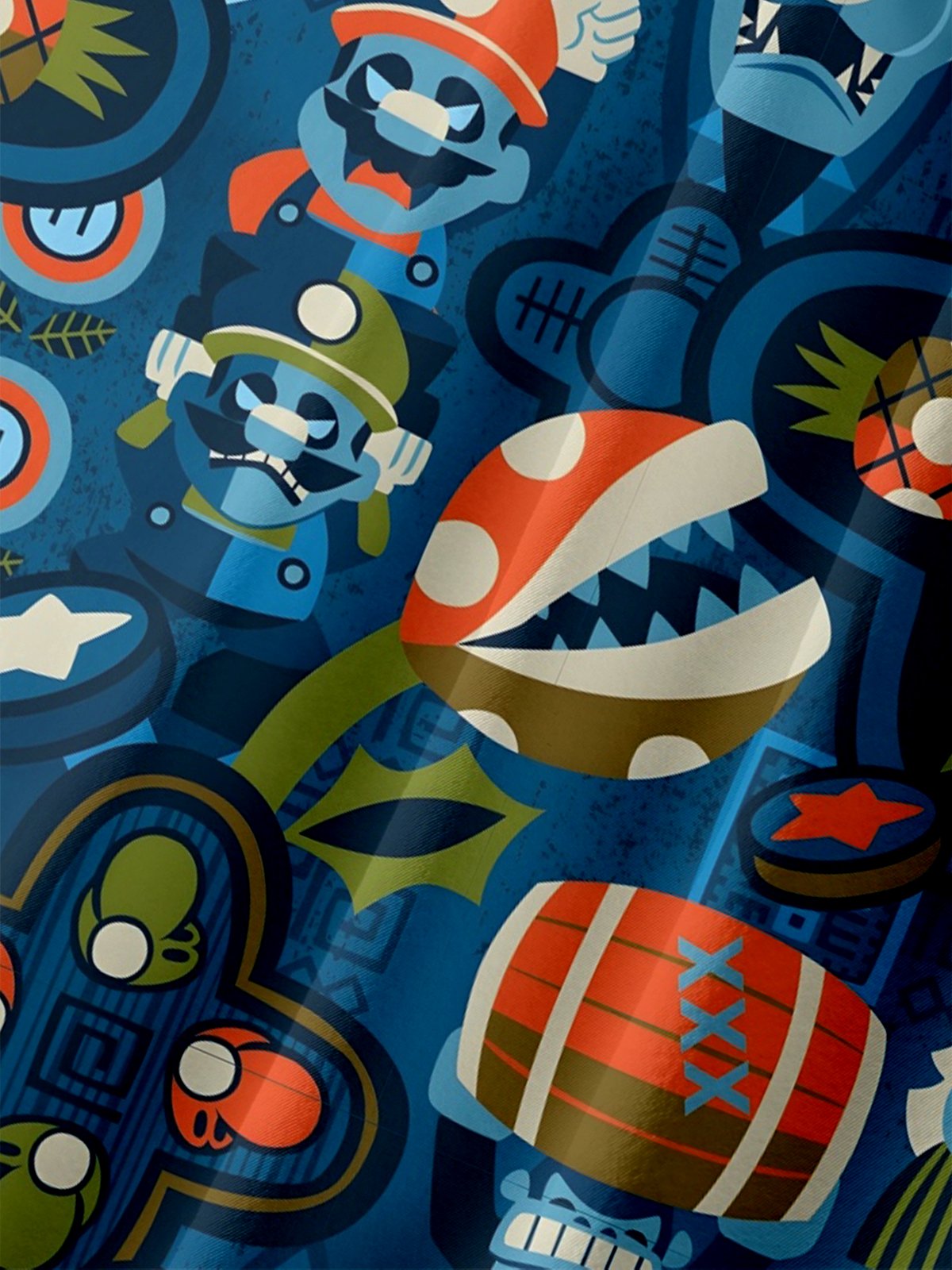 Moisture-wicking Grass Skirt Beauty Pineapple Chest Pocket Hawaiian Shirt