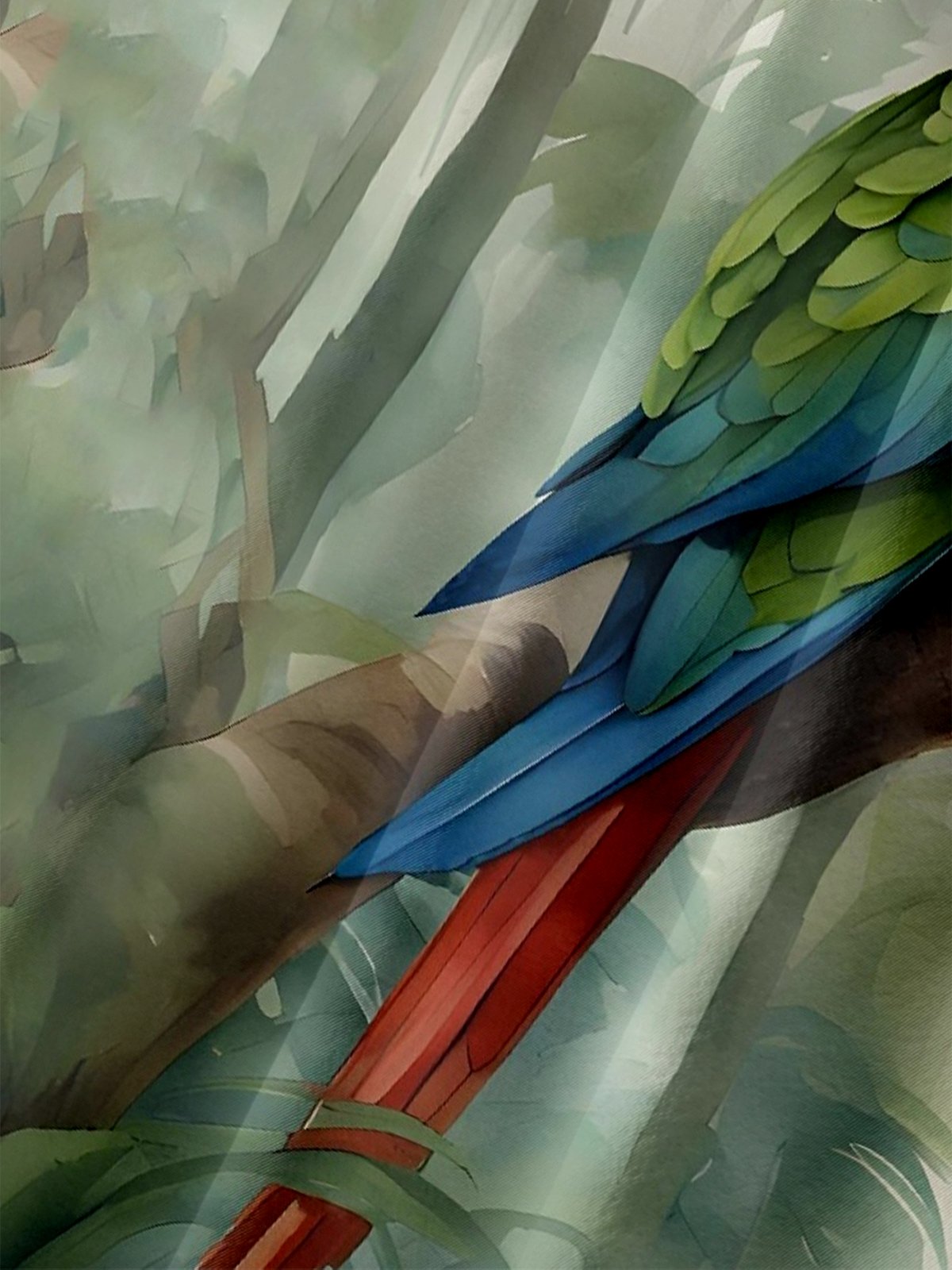 Moisture-wicking?Tropical?Parrots?Chest?Pocket?Hawaiian?Shirt