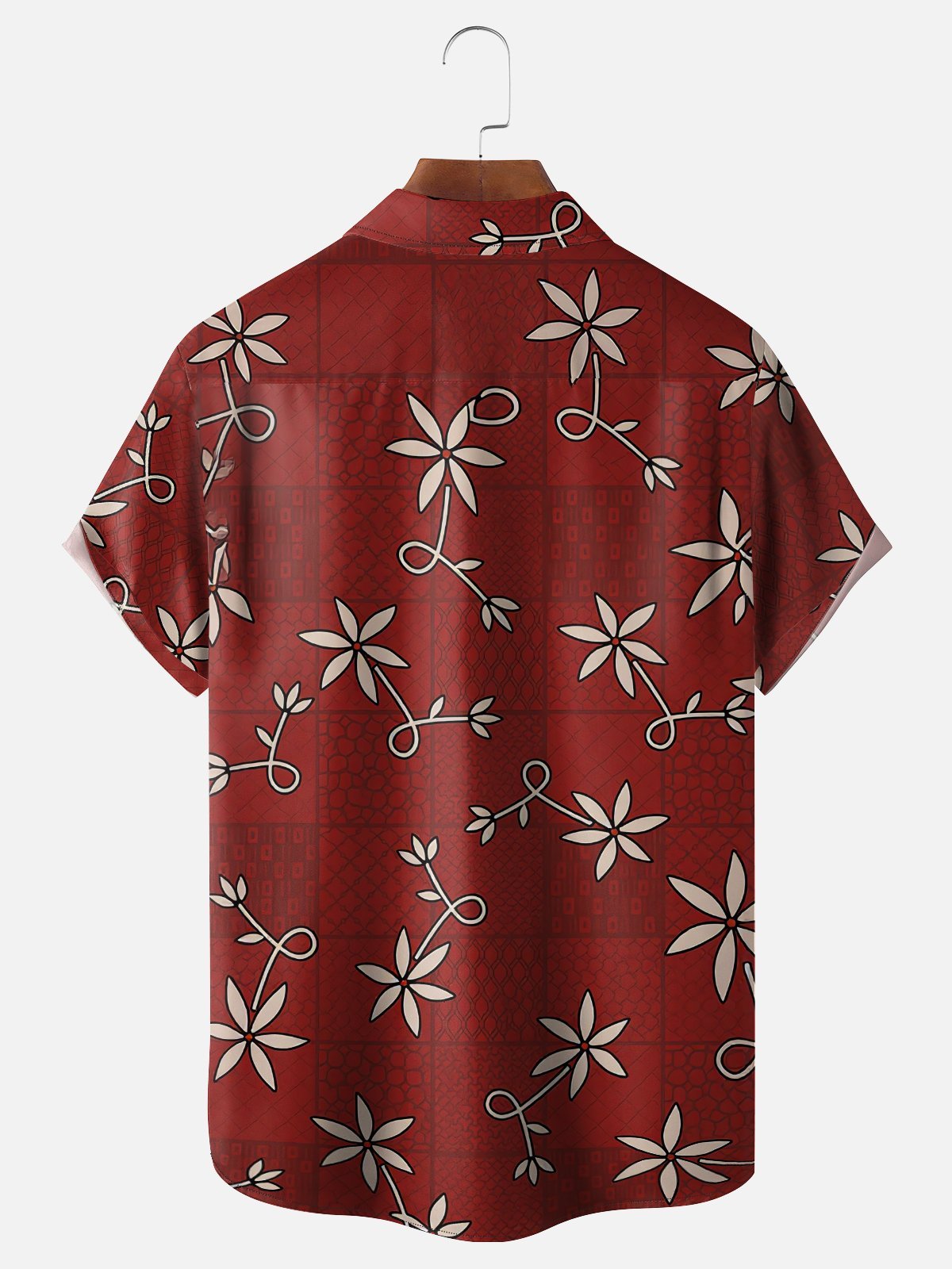 Moisture Wicking Floral Chest Pocke Holiday Hawaiian Shirt