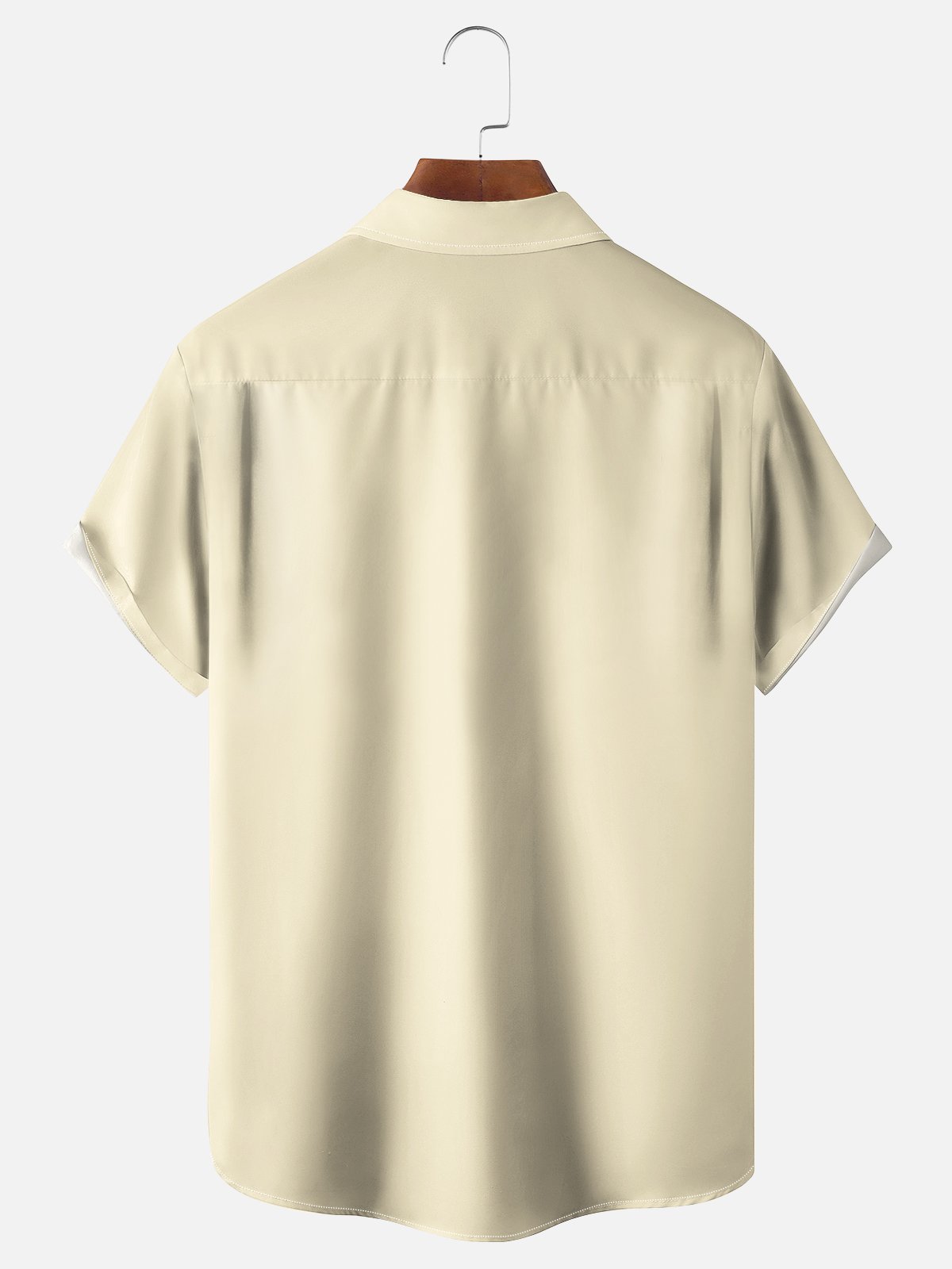 Moisture-wicking Lily Floral Chest Pocket Bowling Shirt