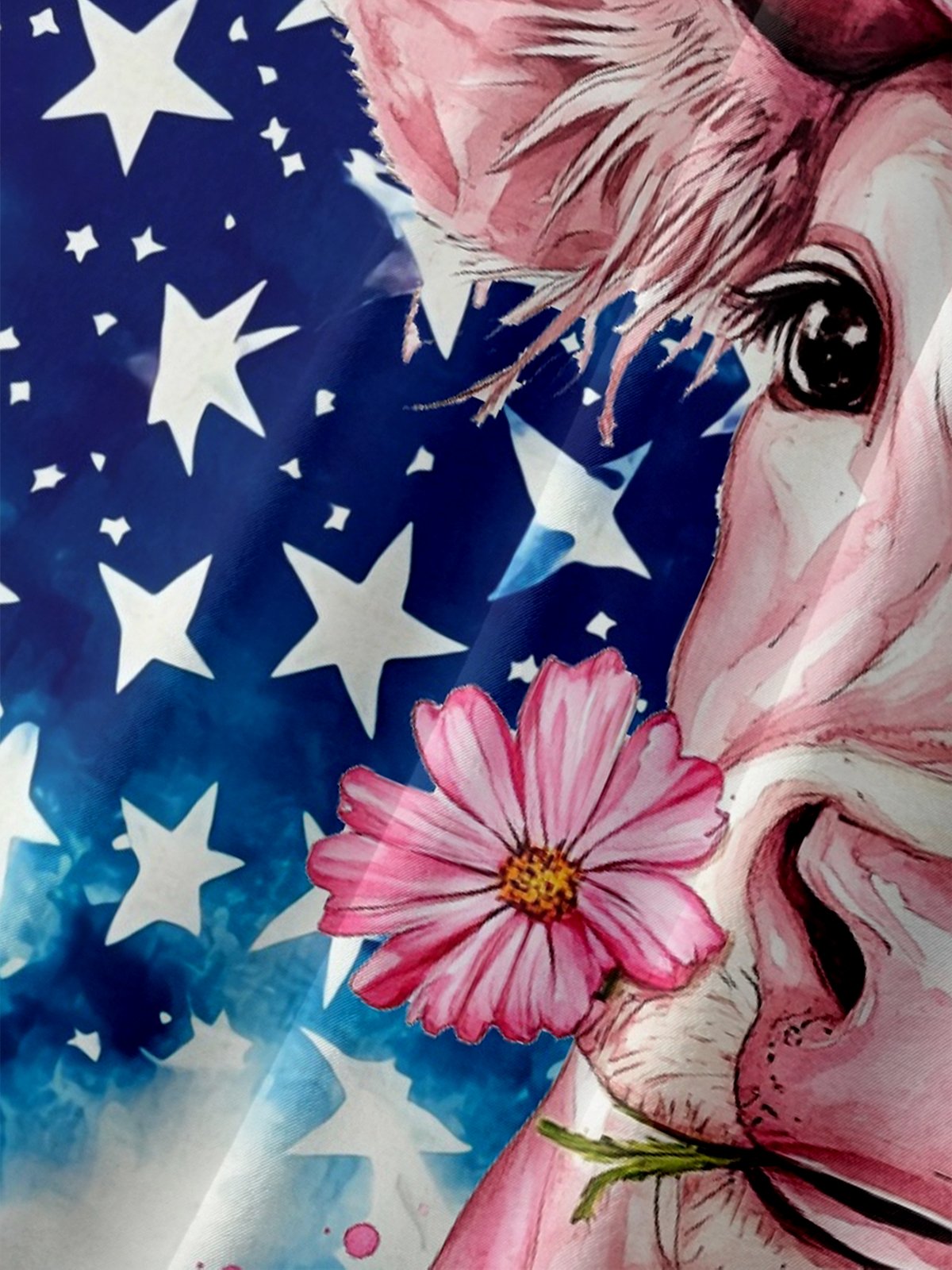 Moisture-wicking Western Cow Chest Pocket Casual Shirt