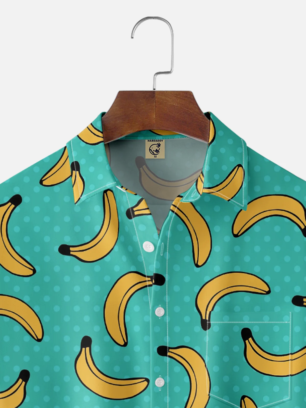 Valentina Bjekovic Moisture-wicking Funky Banana Chest Pocket Hawaiian Shirt