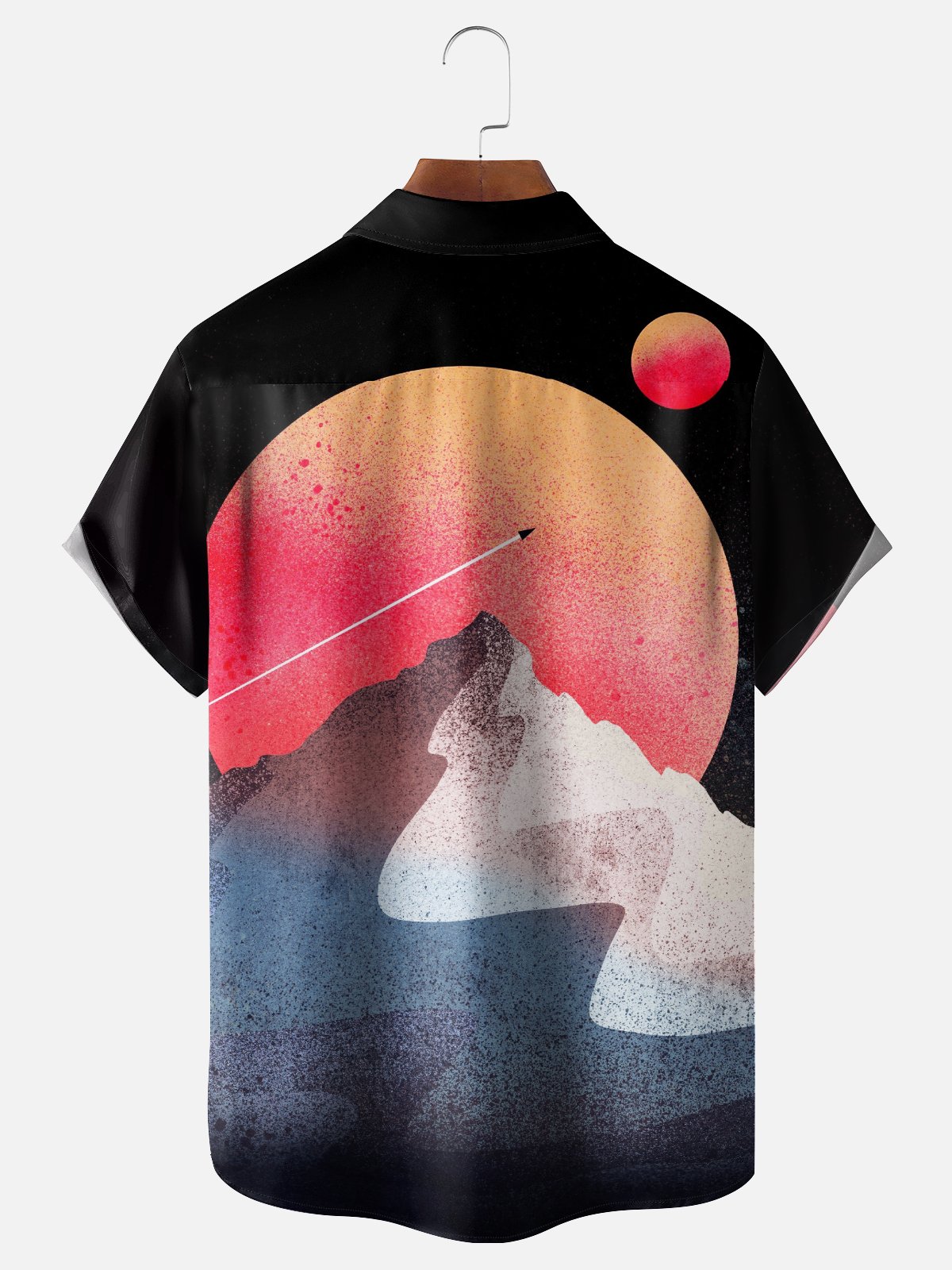 x Stephen Wade Moisture Wicking Abstract Art Geometric Chest Pocket Hawaiian Shirt