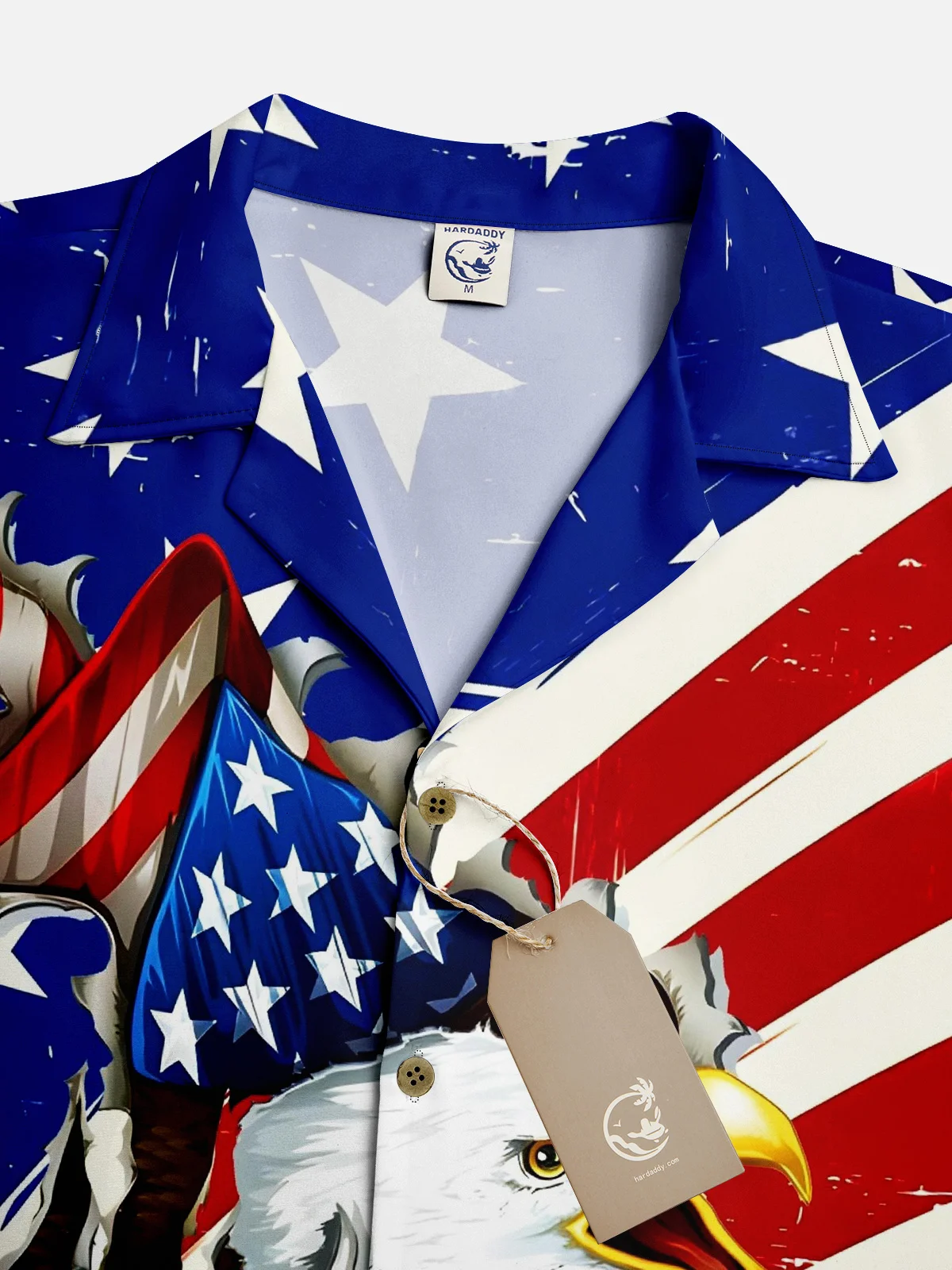 Moisture-wicking American Flag American Eagle Hawaiian Shirt