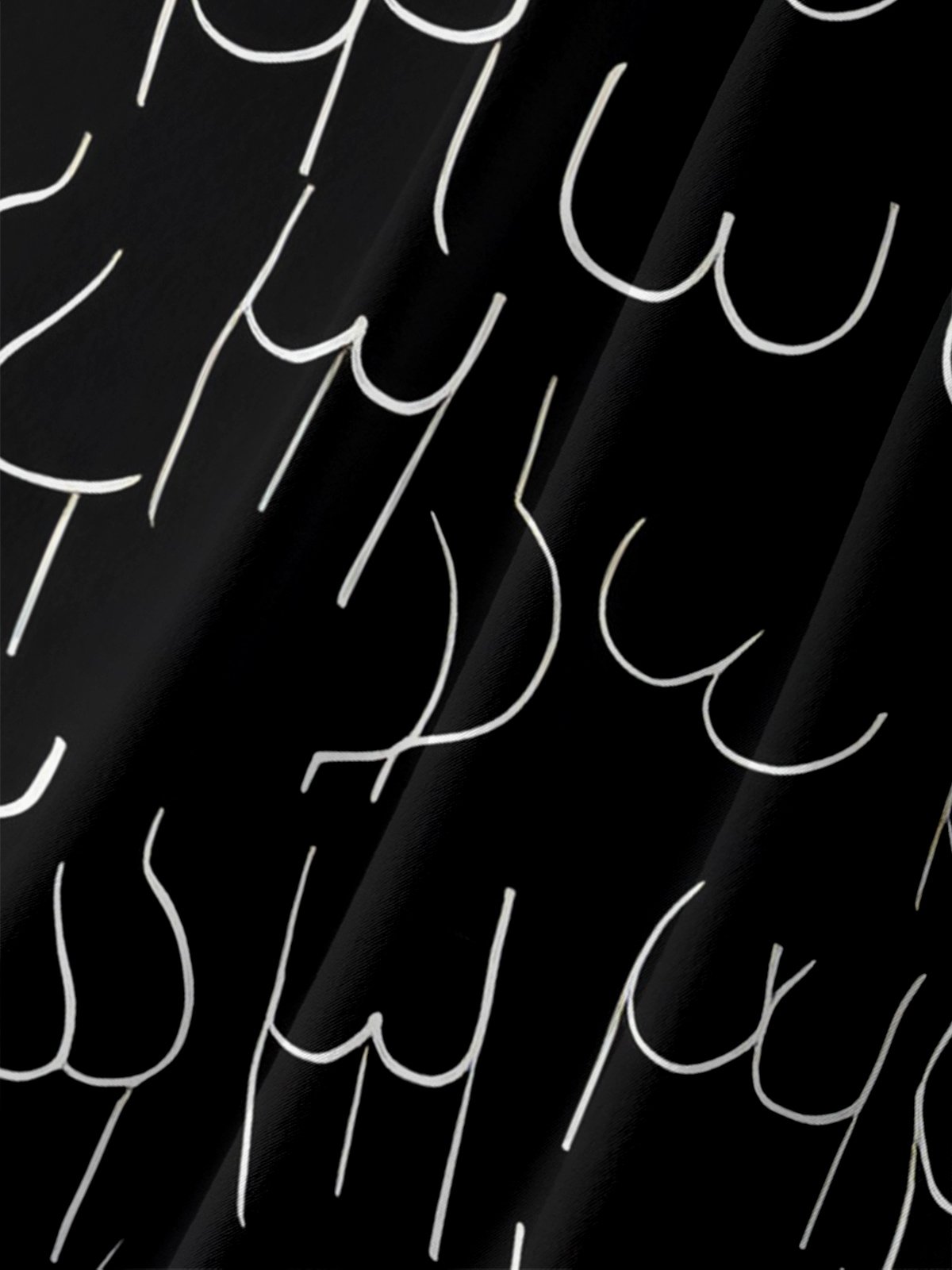 Moisture-wicking Art Abstract Line Drawing Chest Pocket Hawaiian Shirt