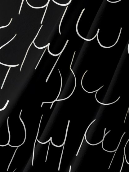 Moisture-wicking Art Abstract Line Drawing Chest Pocket Hawaiian Shirt