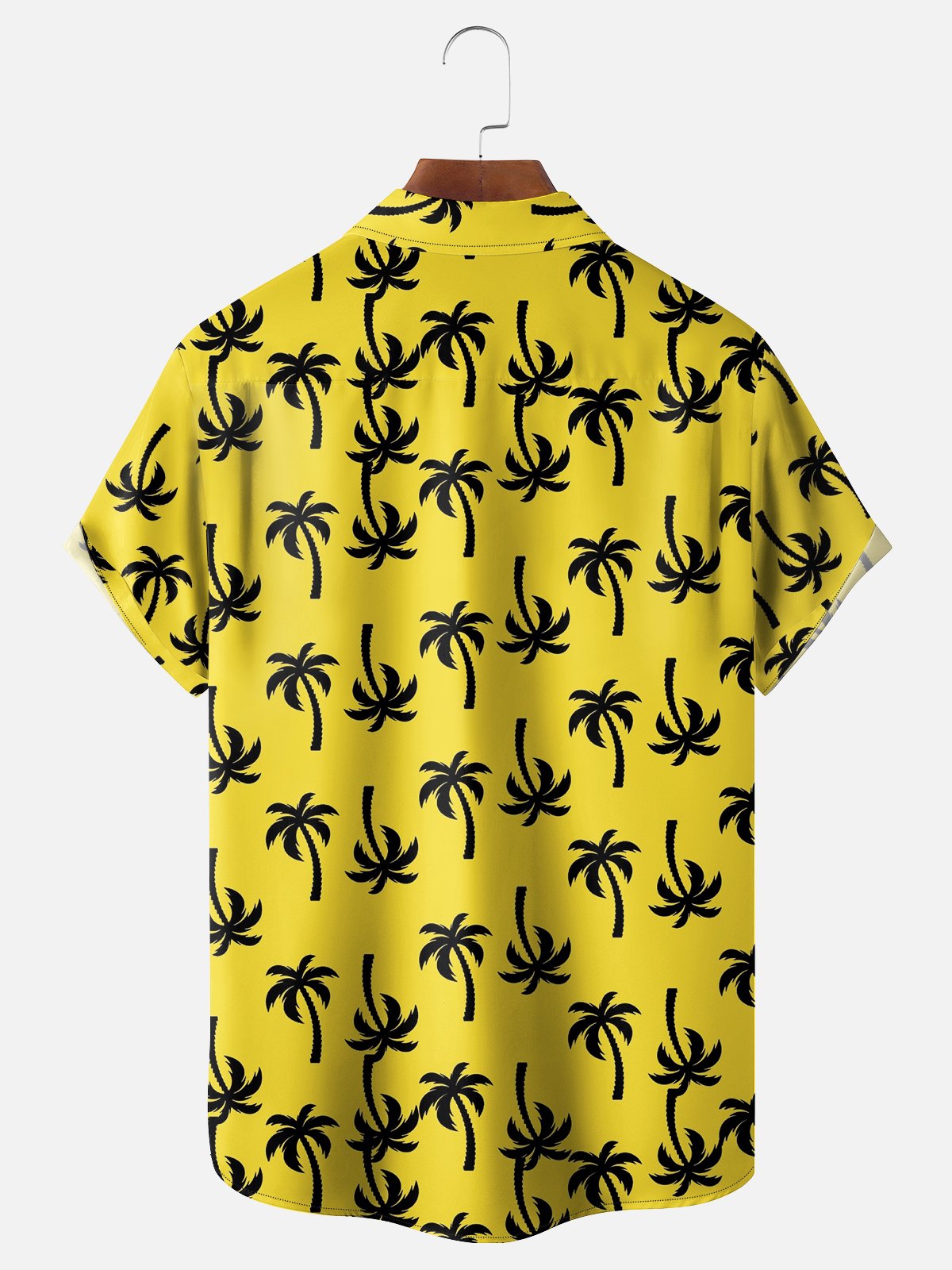 Moisture-wicking Palm Tree Chest Pocket Hawaiian Shirt