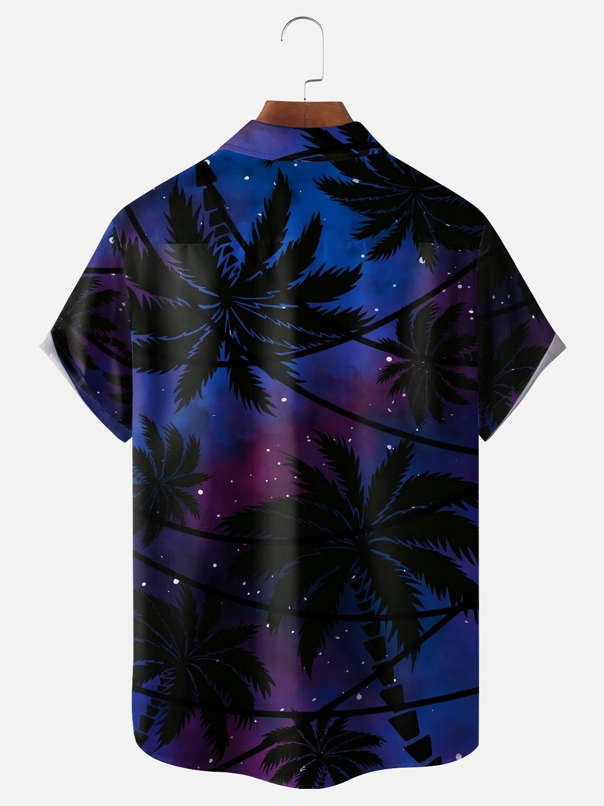 Moisture Wicking Gradient Coconut Tree Chest Pocket Hawaiian Shirt