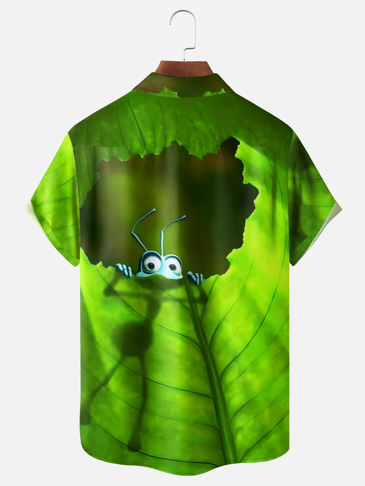 Moisture-wicking Insect Chest Pocket Hawaiian Shirt