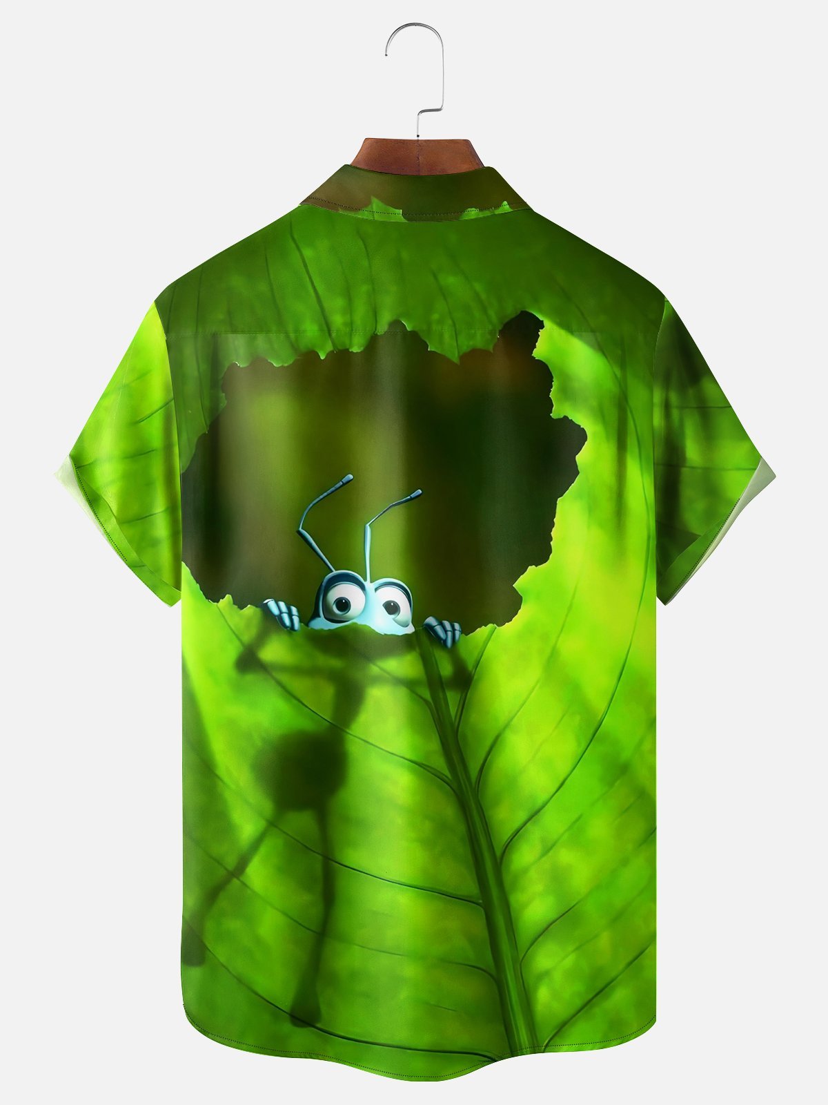 Moisture-wicking Insect Chest Pocket Hawaiian Shirt