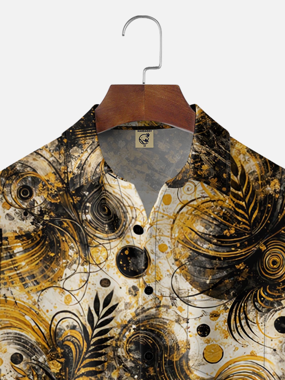 Moisture Wicking Abstract Gradient Print Chest Pocke Holiday Hawaiian Shirt