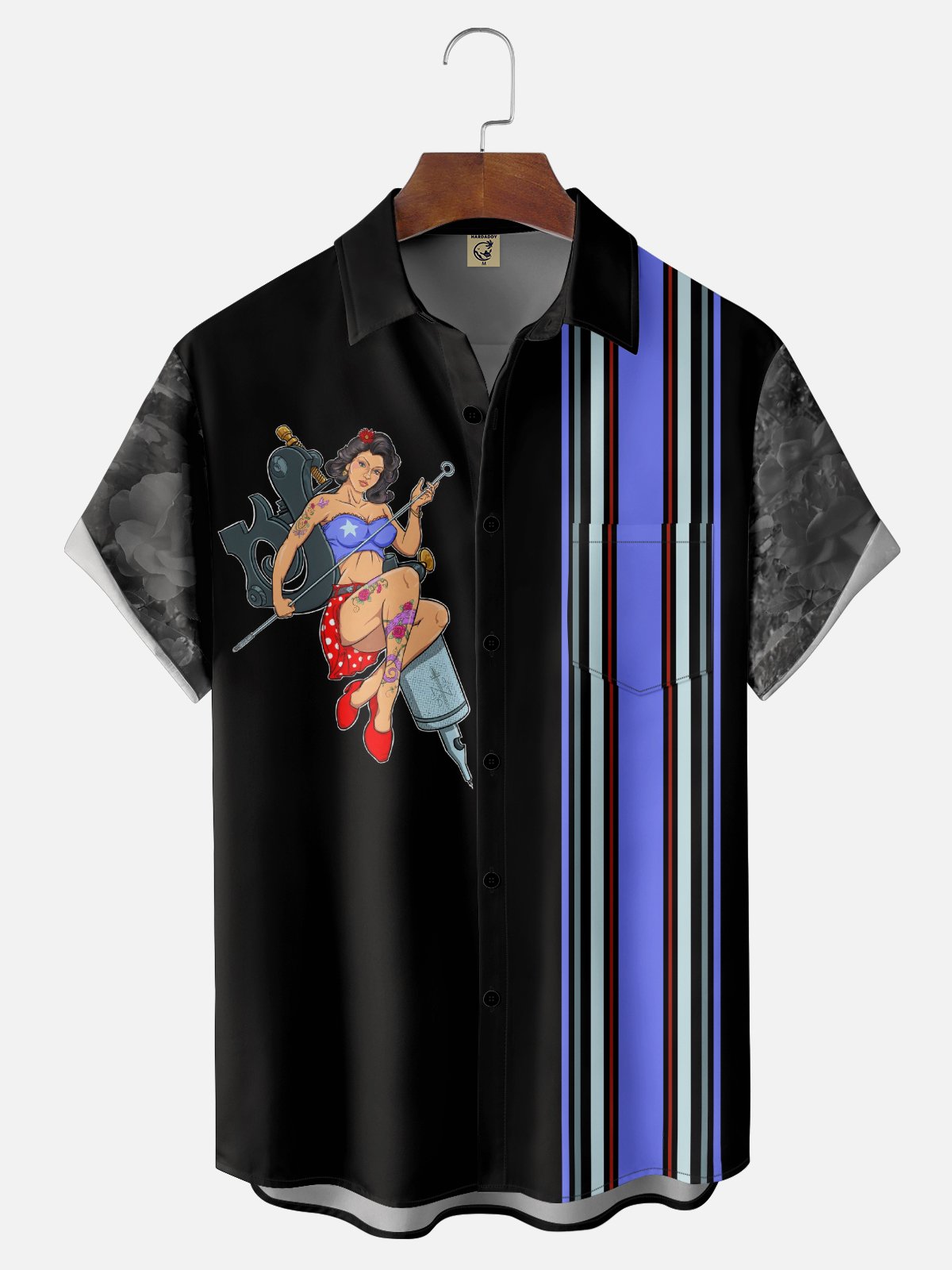 X John Nelson Moisture-wicking Beauty Chest Pocket Hawaiian Shirt