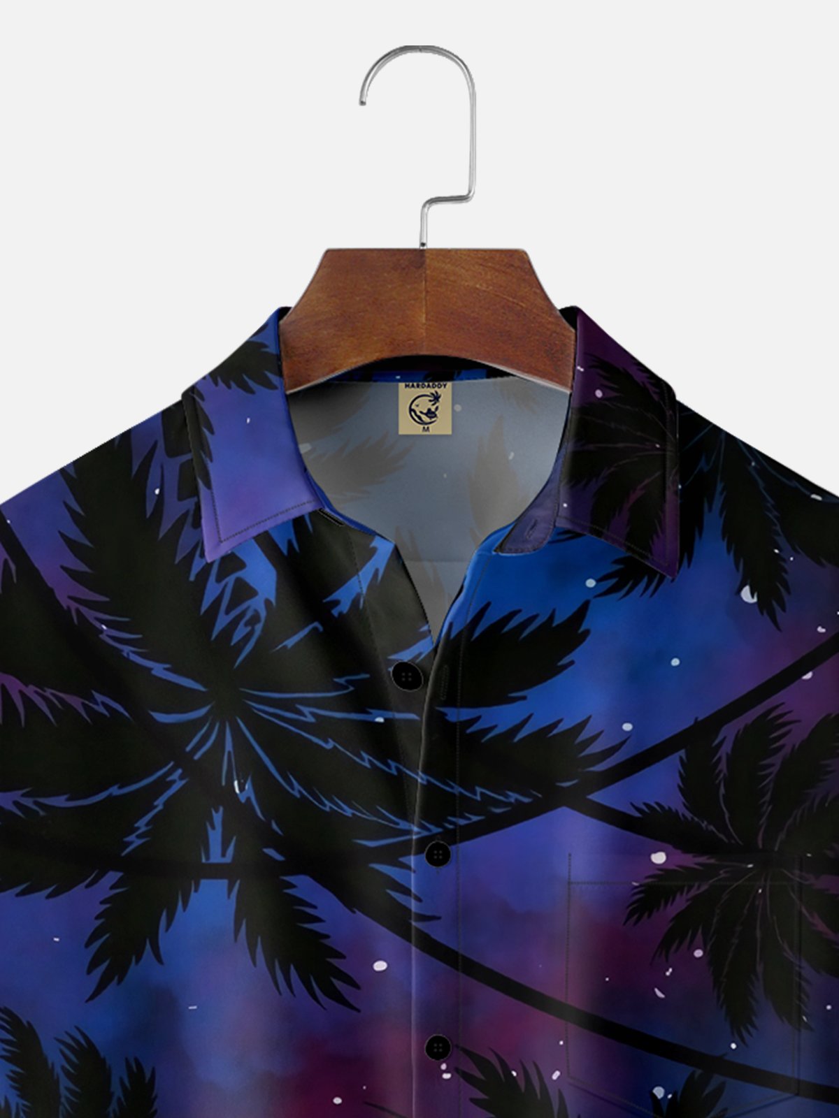 Moisture Wicking Gradient Coconut Tree Chest Pocket Hawaiian Shirt