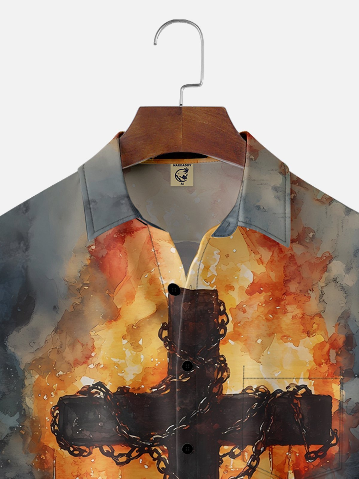 Moisture-wicking Easter Christian Cross Chest Pocket Casual Shirt