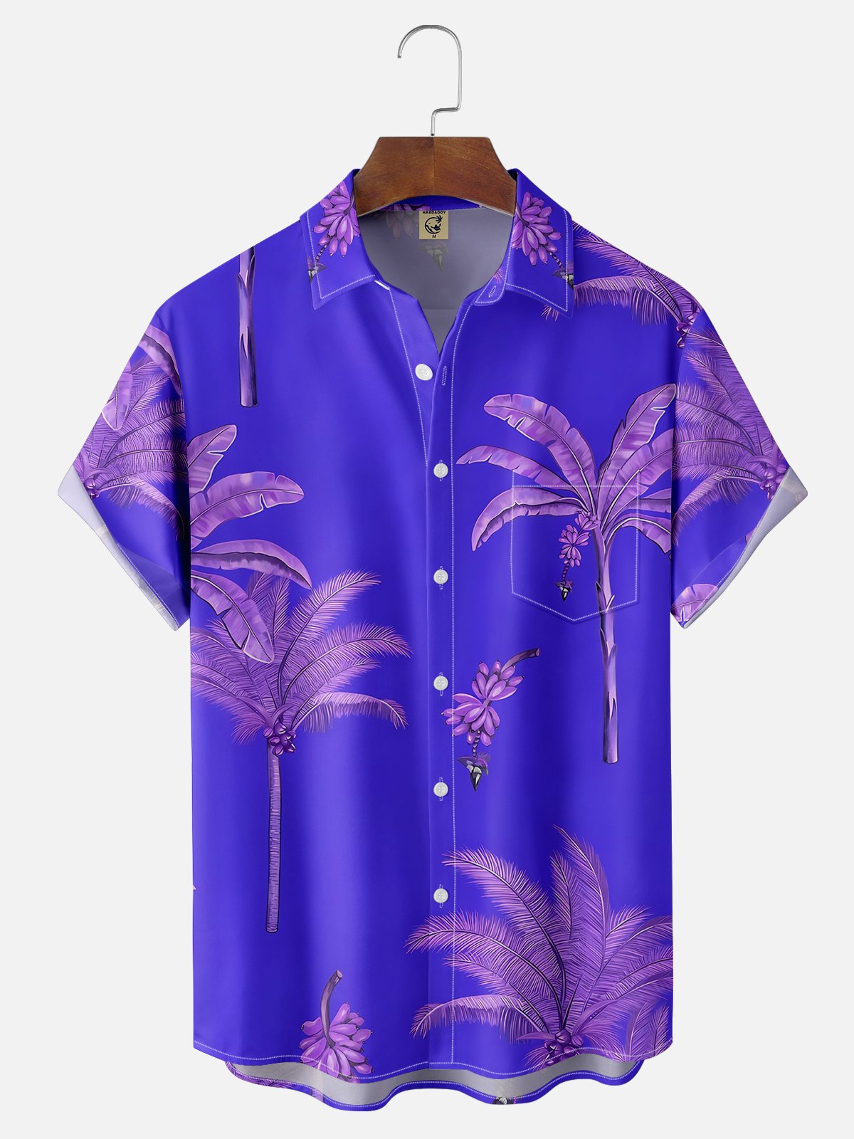 Moisture-wicking Fantasy Fun Banana Tree Chest Pocket Hawaiian Shirt