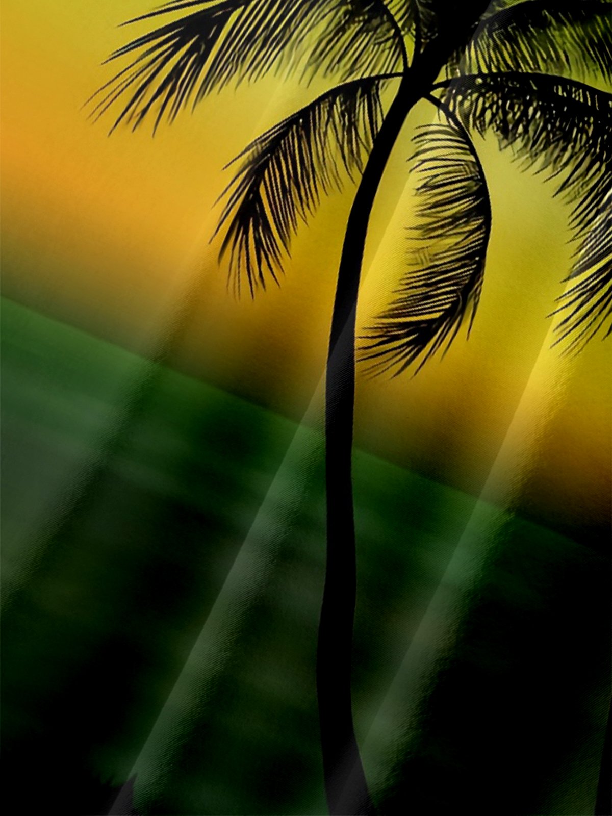 Moisture-wicking Palm Tree Chest Pocket Hawaiian Shirt