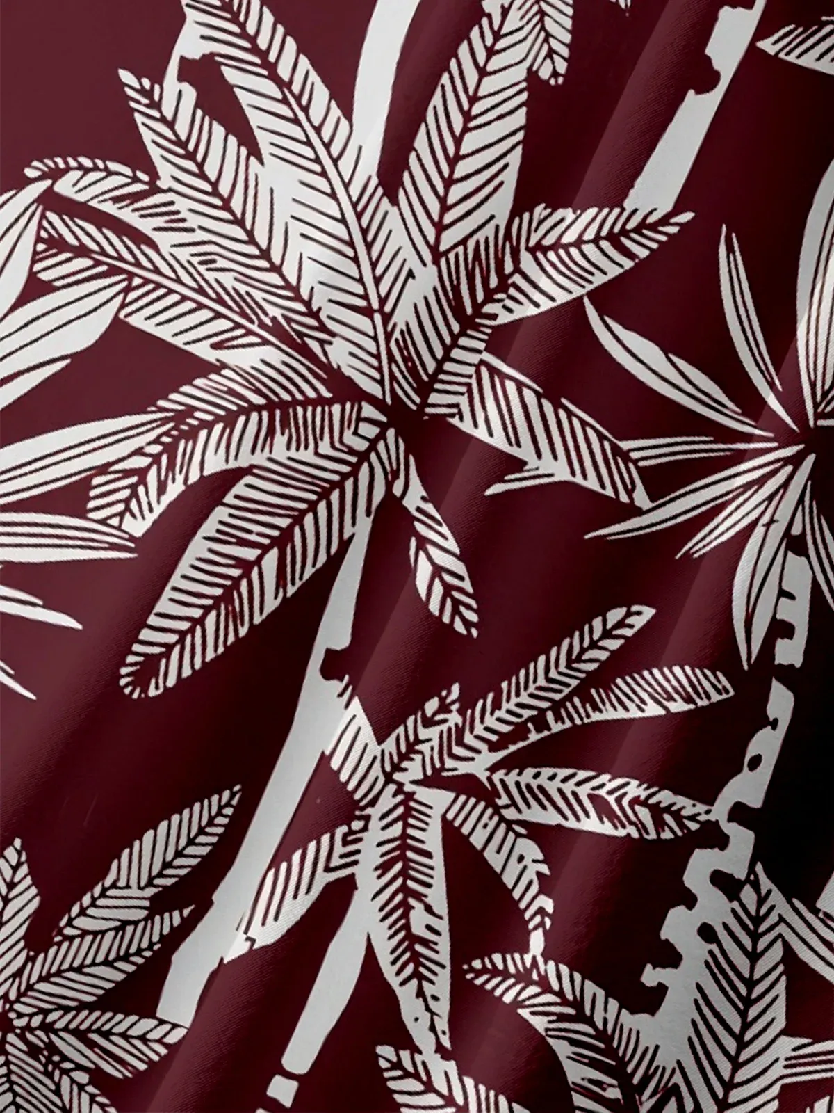 Moisture-wicking Palm Tree Chest Pocket Hawaiian Shirt