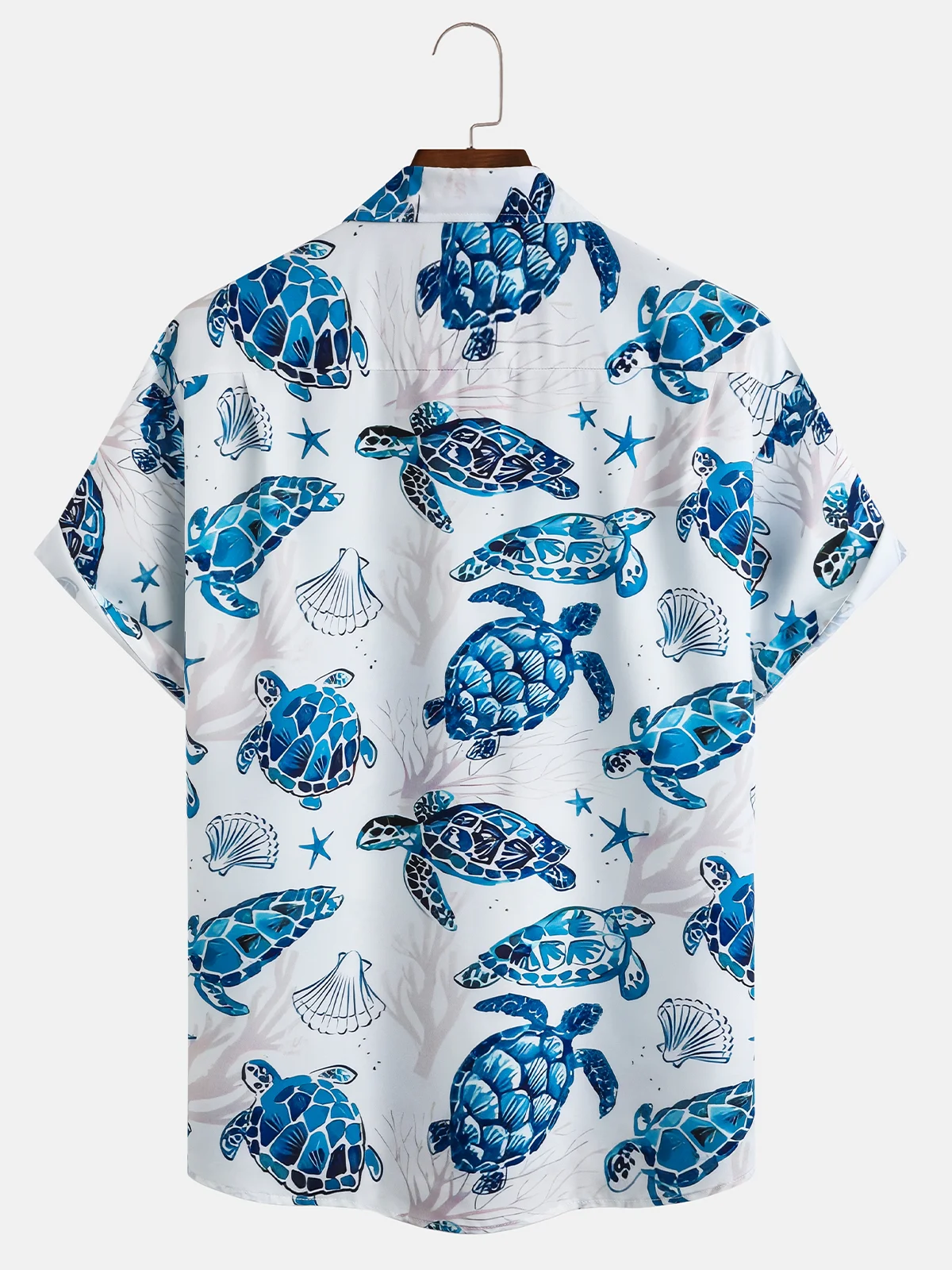 Sea Turtle Chest Pocket Short Sleeve Hawaiian Shirt