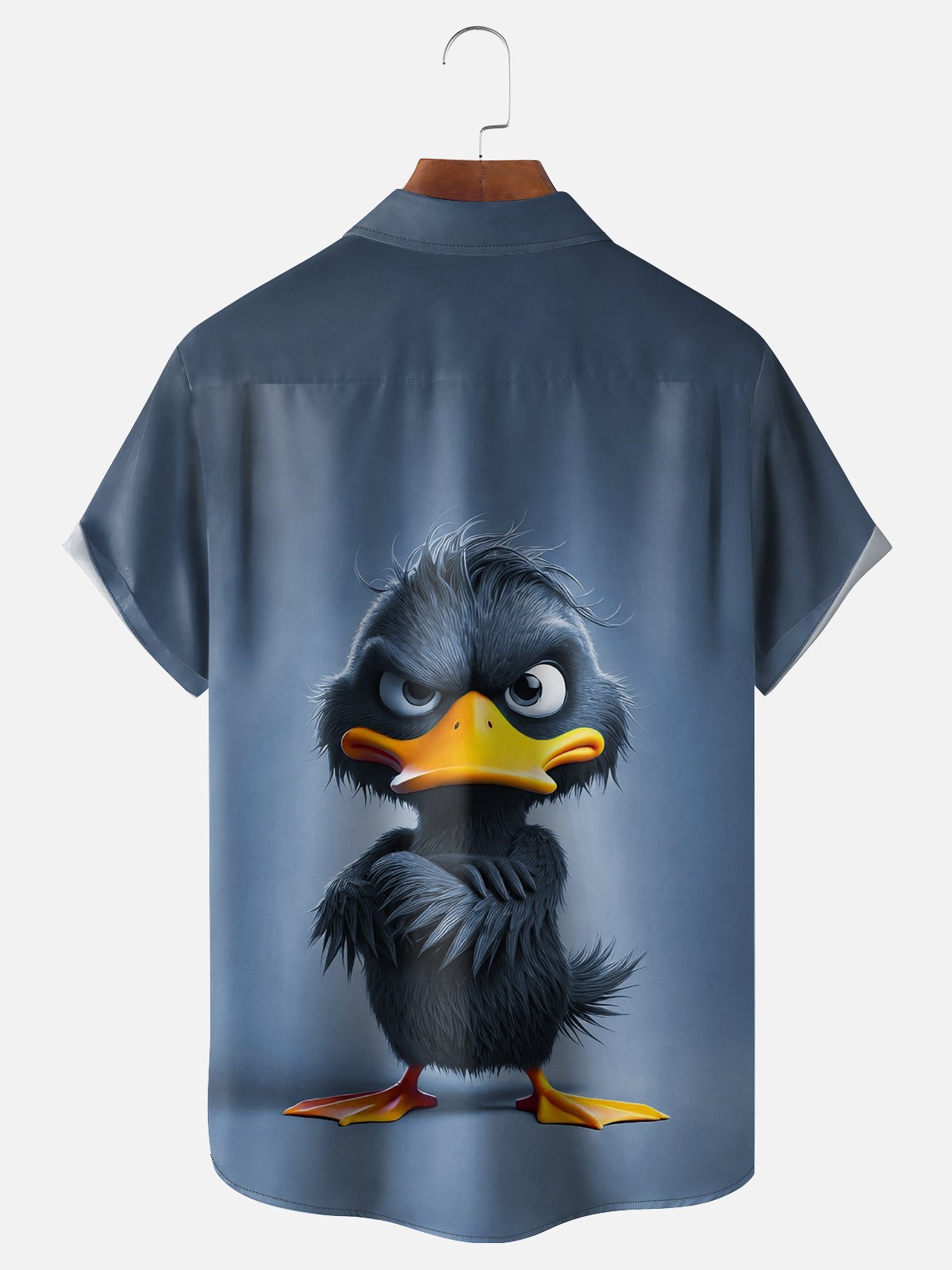 Moisture-wicking Angry Duck Chest Pocket Hawaiian Shirt