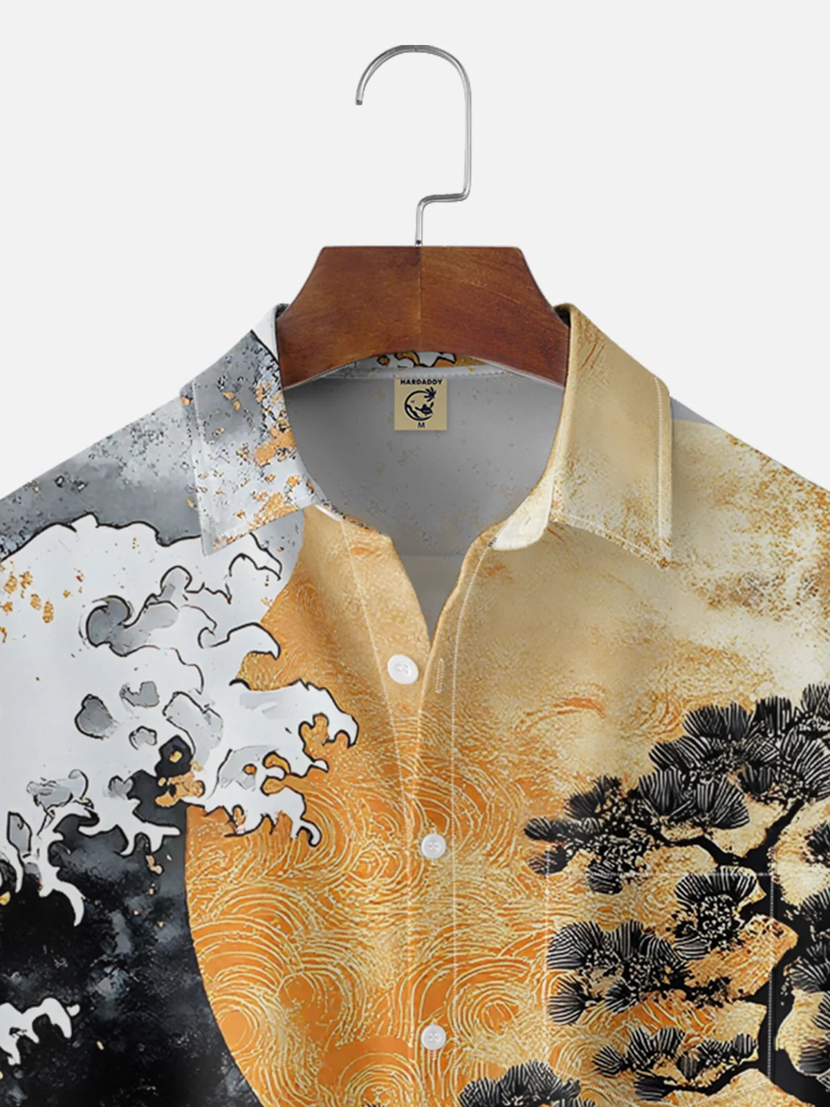 Moisture Wickin Ukiyo-e style sea waves Chest Pocket Holiday Hawaiian shirt
