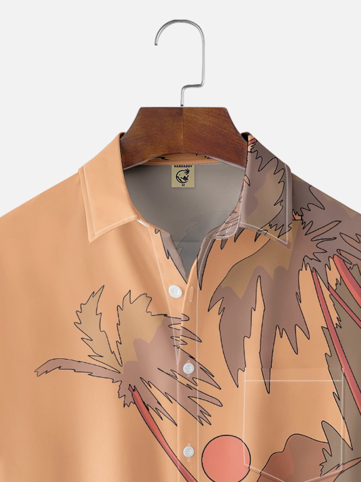 x Stephen Wade Moisture Wicking Seaside Coconut Tree Chest Pocket Hawaiian Shirt