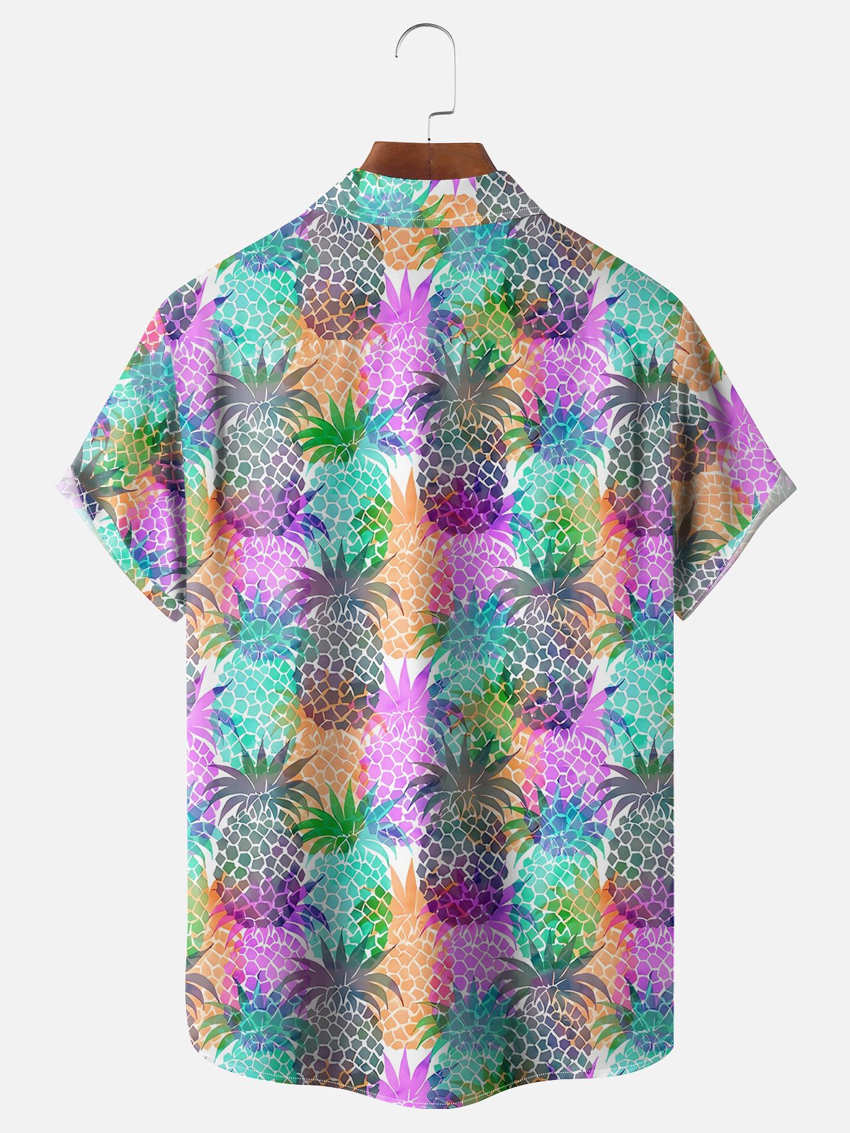 Moisture-wicking Dream Pineapple Chest Pocket Hawaiian Shirt