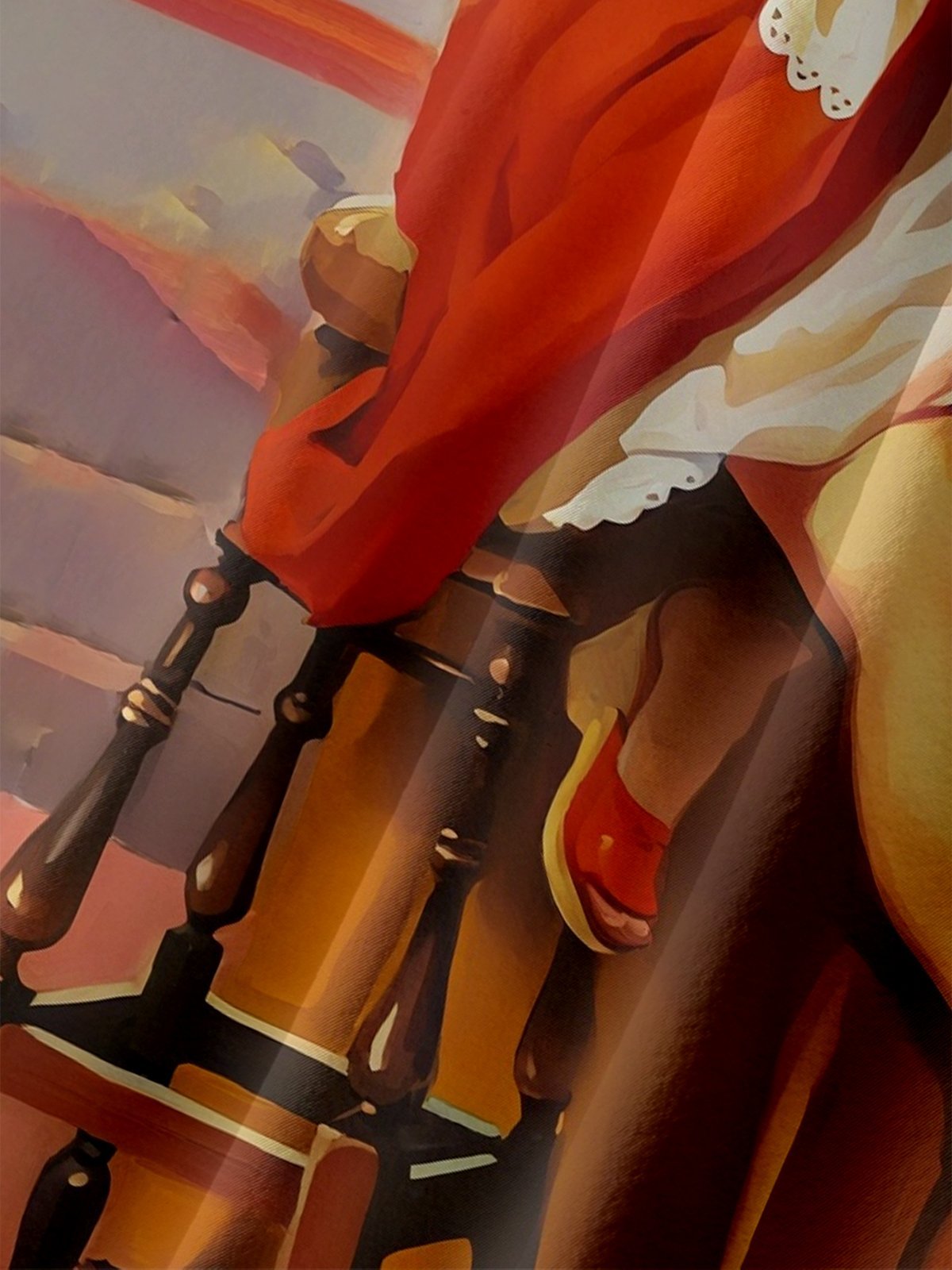 Moisture Wicking Retro Beauty Beer Festival American Flag Art Painting Chest Pocket Hawaiian Shirt