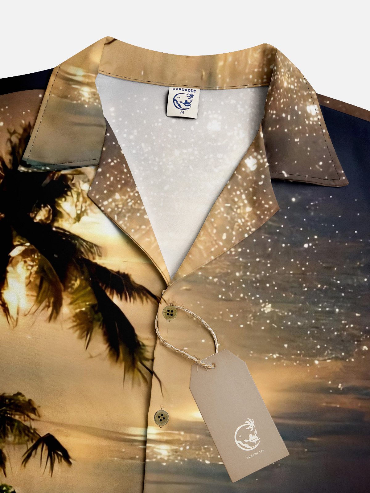 Moisture-wicking Ocean Gold Beach Art Hawaiian Shirt