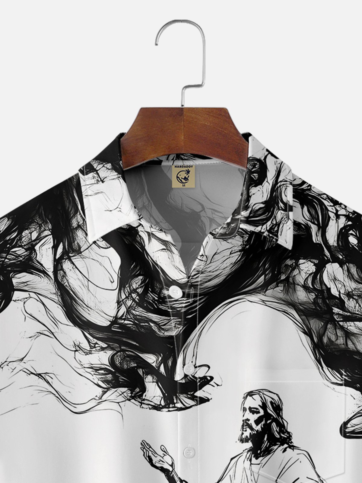 Moisture-wicking Easter Christian Jesus Chest Pocket Casual Shirt