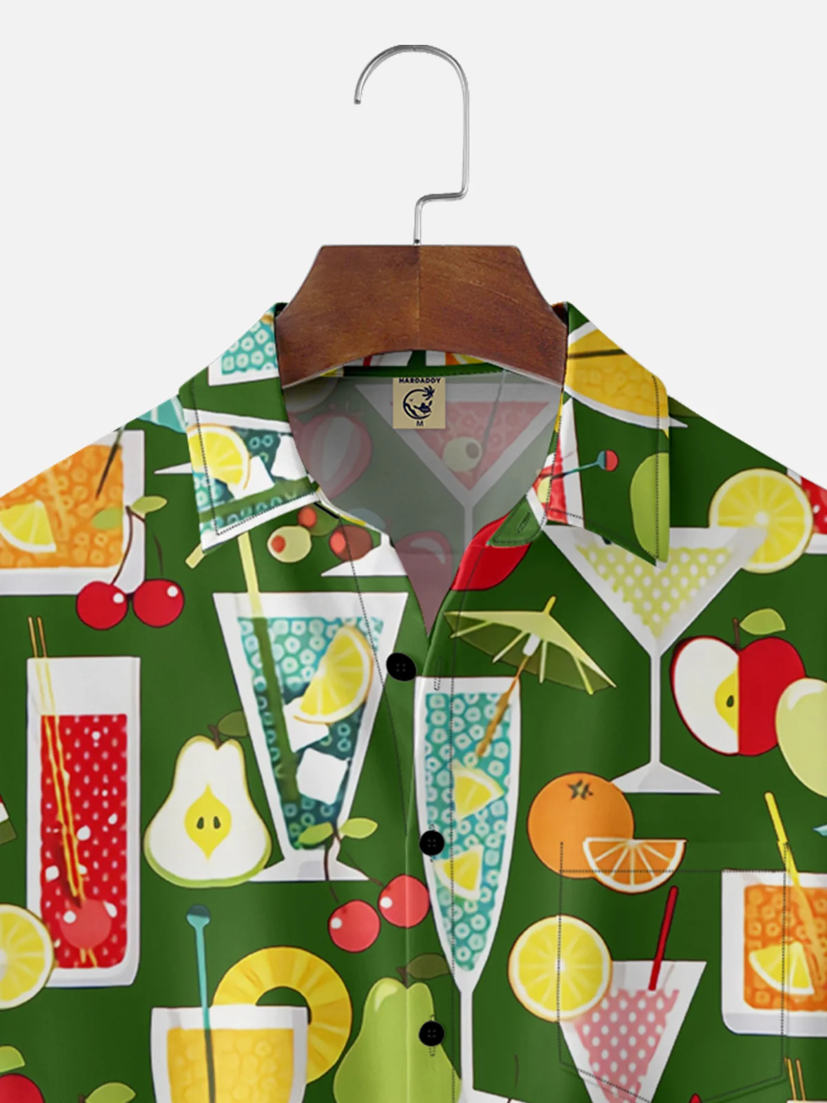Cocktail Chest Pocket Short Sleeve Hawaiian Shirt