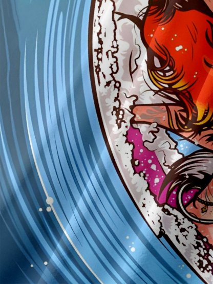 Old Man Surfing Breathable Chest Pocket Hawaiian Shirt