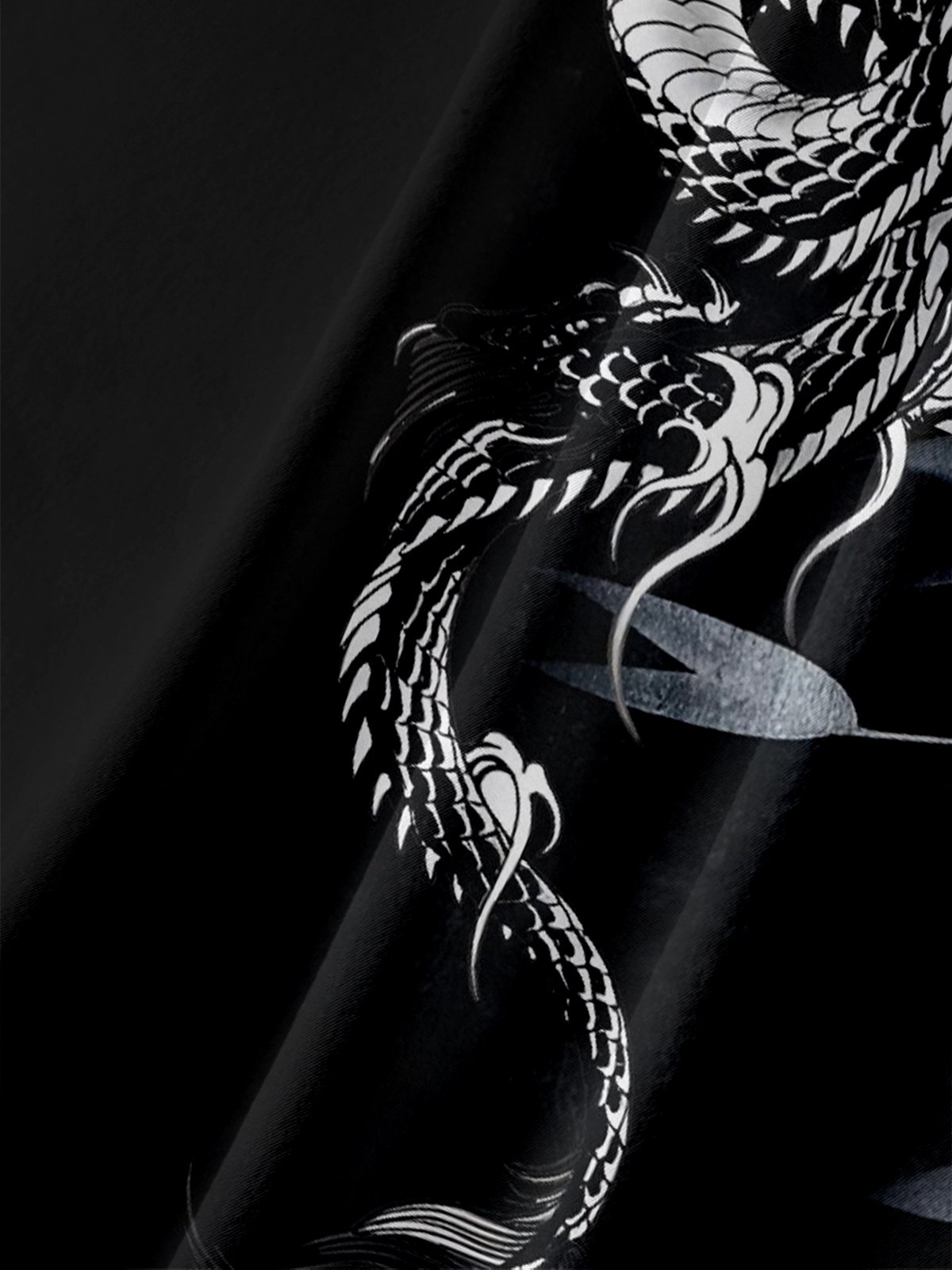 Moisture-wicking Ukiyoe Bamboo Dragon Chest Pocket Hawaiian Shirt