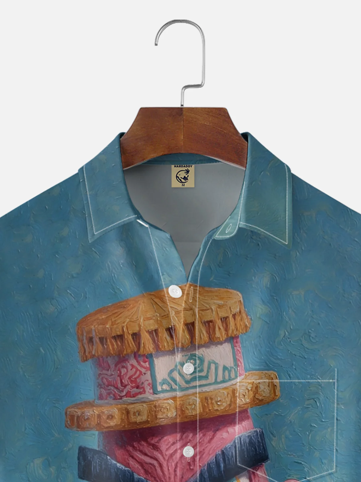 Moisture-wicking TIKI Fun Beer Art Chest Pocket Hawaiian Shirt