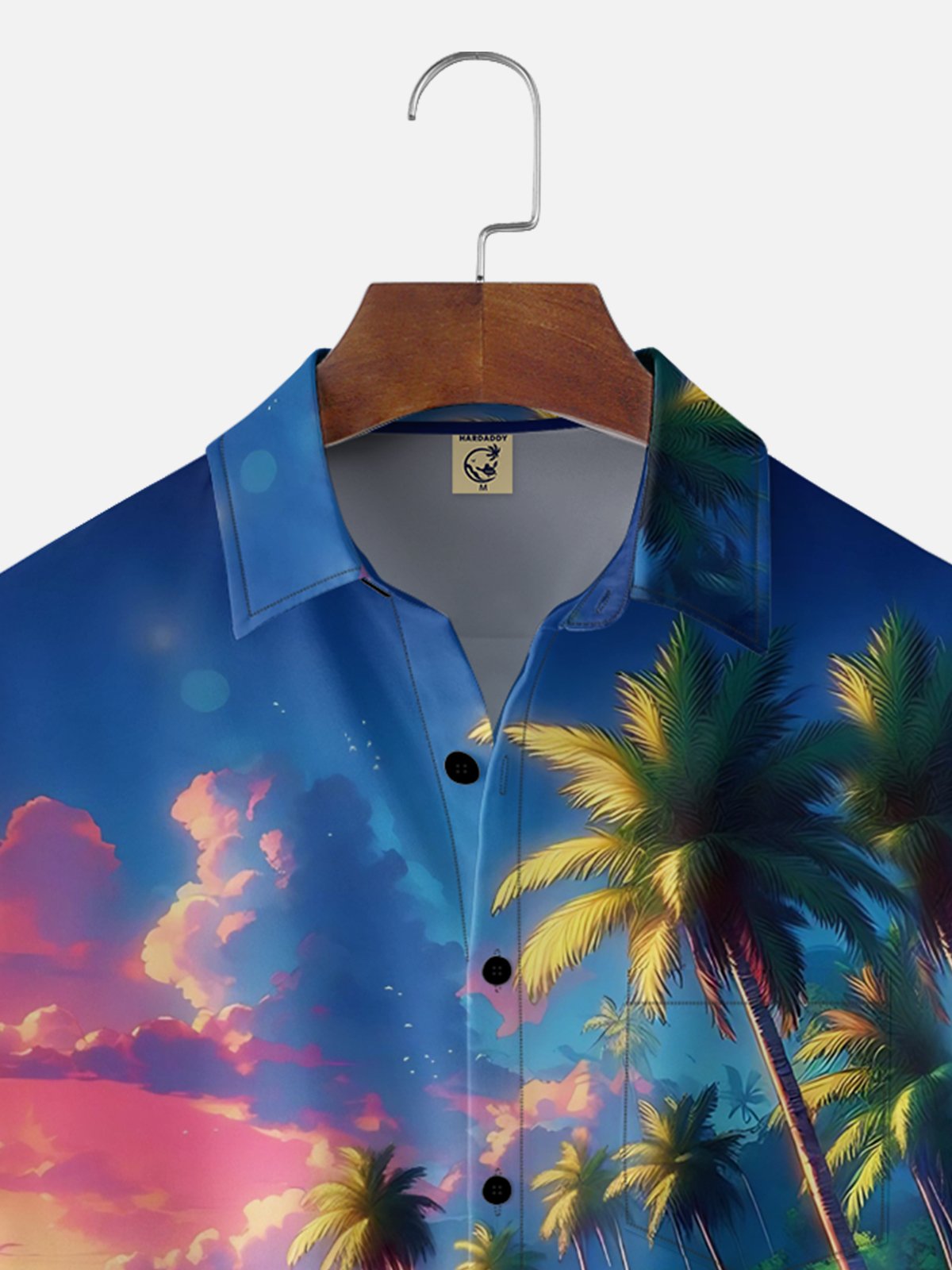 Moisture-wicking Dream Beach Vacation Scenery Chest Pocket Hawaiian Shirt