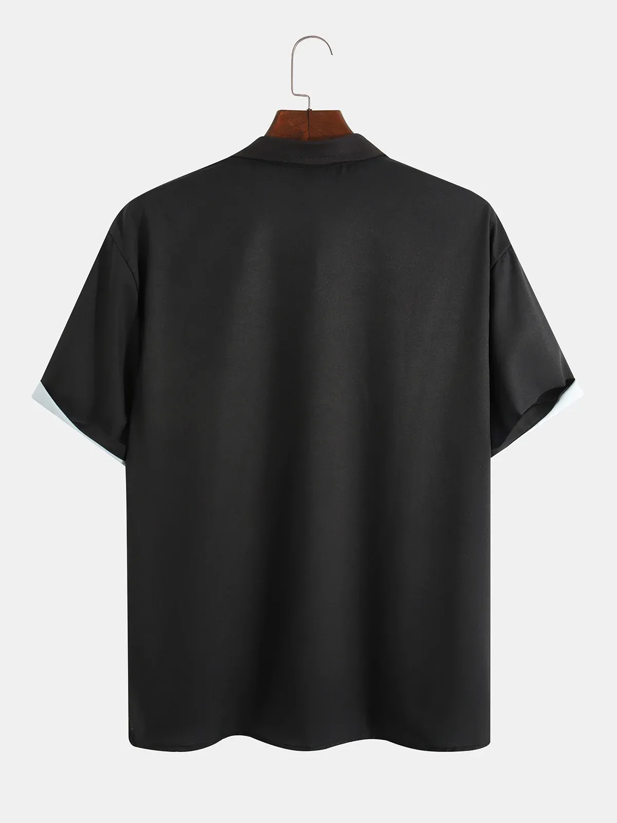 Hawaiian Retro Geometric Abstract Elements Men's Casual Short-sleeved Shirt