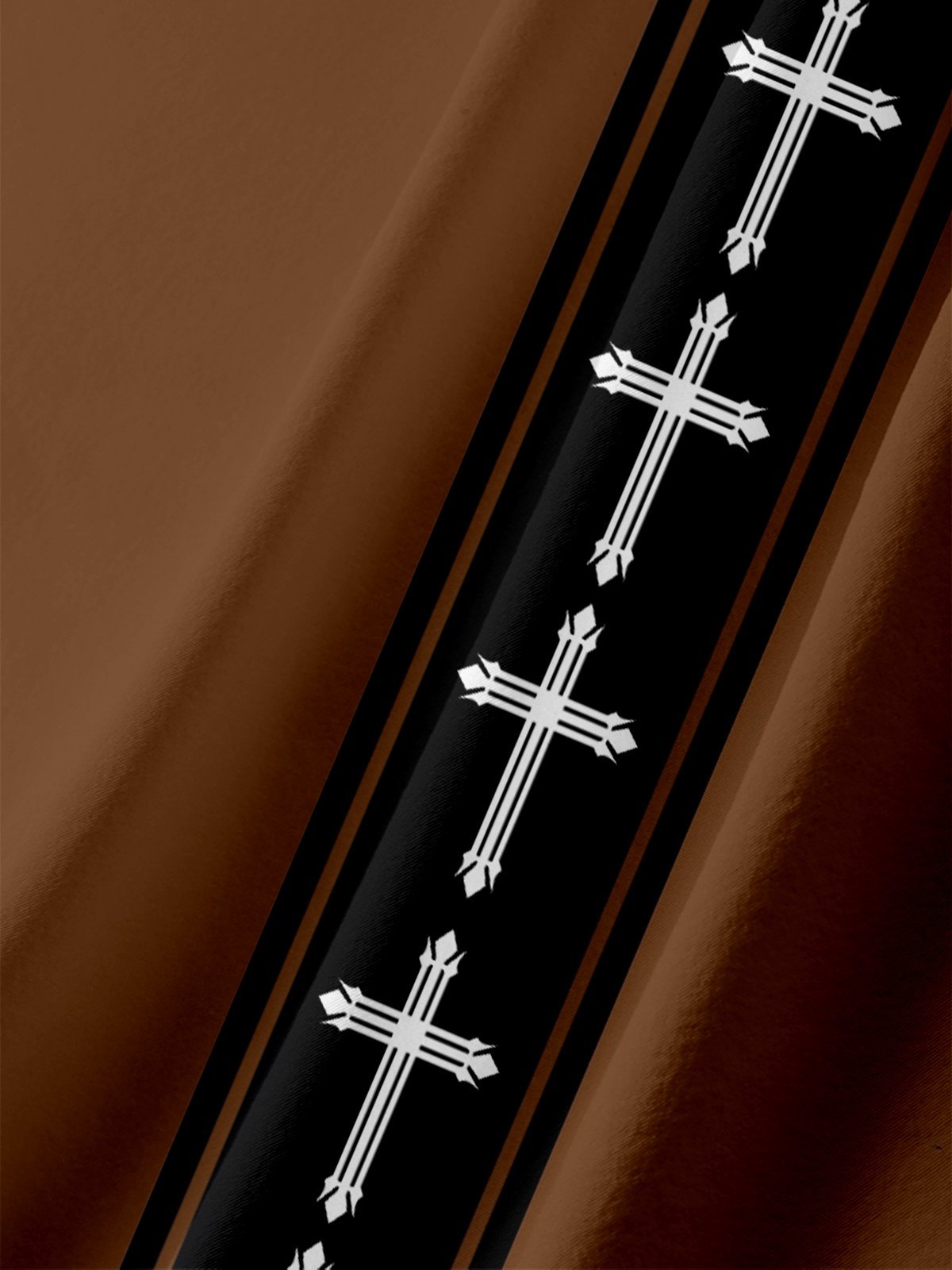 Moisture-wicking Easter Christian Cross Chest Pocket Bowling Shirt