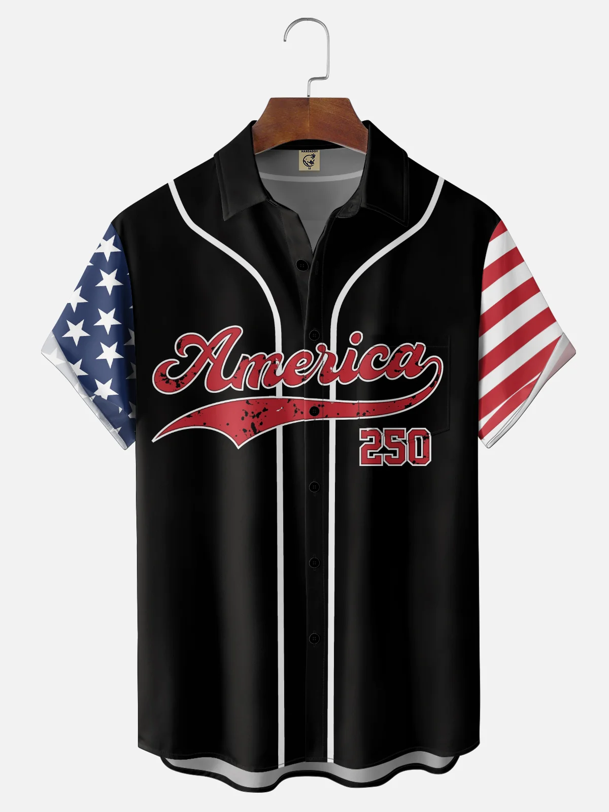 Moisture Wicking 250th Anniversary Of The United States Independence Day Chest Pocket Holiday Hawaiian Shirt