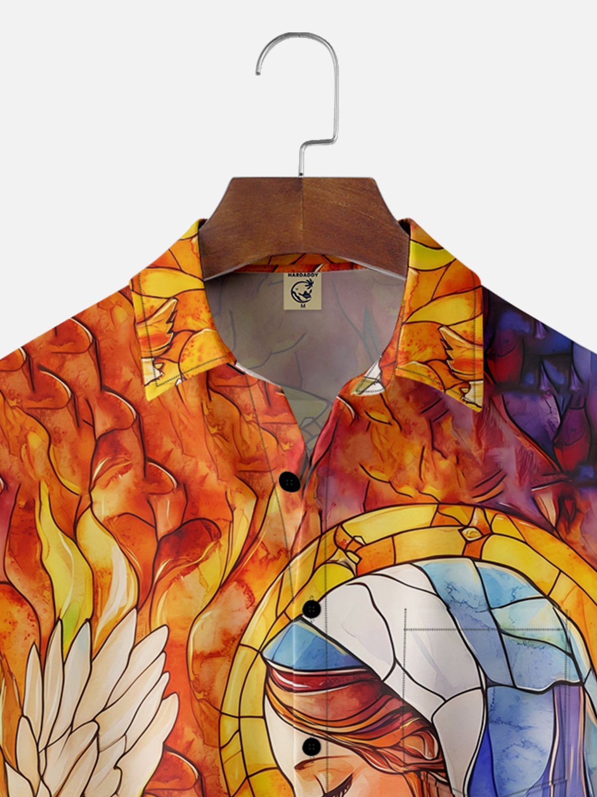 Moisture-wicking Easter Christian Virgin Mary Jesus Chest Pocket Casual Shirt