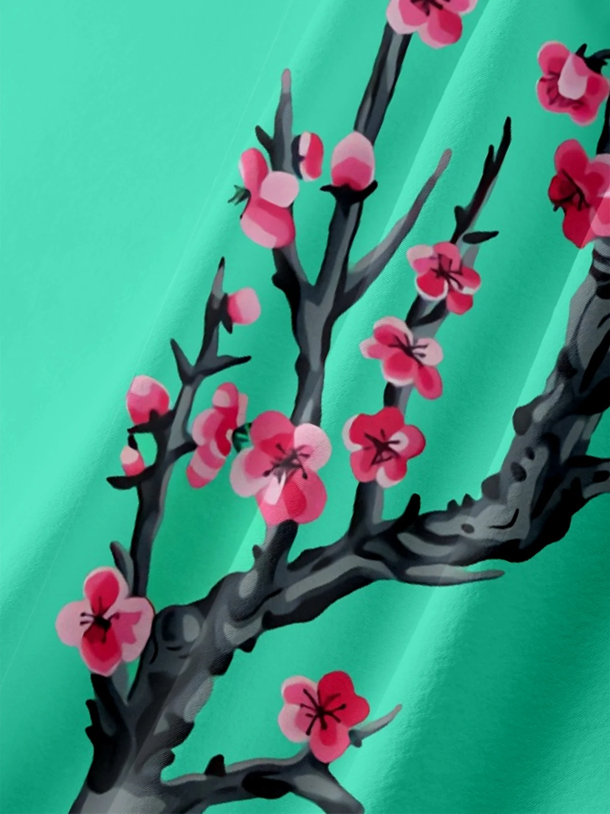 Moisture Wicking Peach Dragon Chest Pocket Hawaiian Shirt