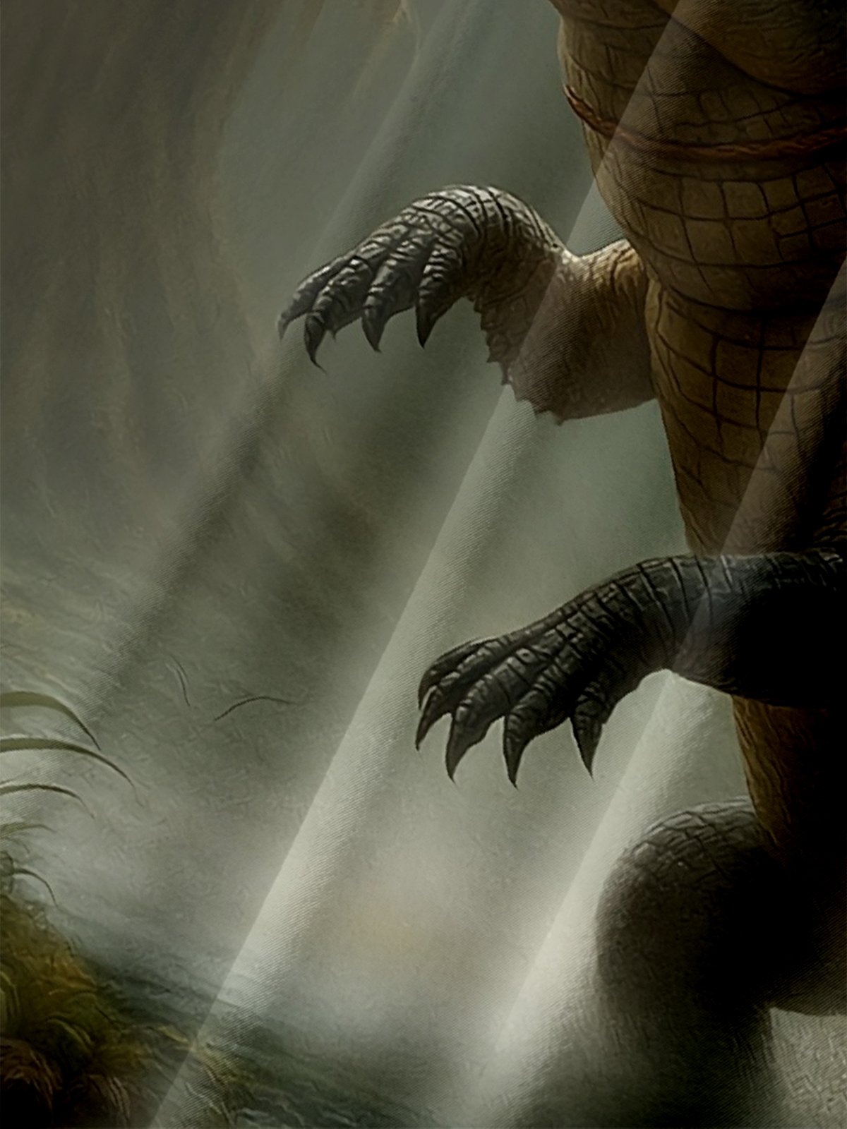 Moisture-wicking Funny Bigfoot Cowboy vs. Alligator Chest Pocket Hawaiian Shirt