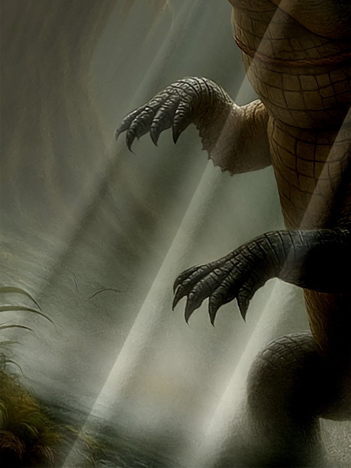 Moisture-wicking Funny Bigfoot Cowboy vs. Alligator Chest Pocket Hawaiian Shirt