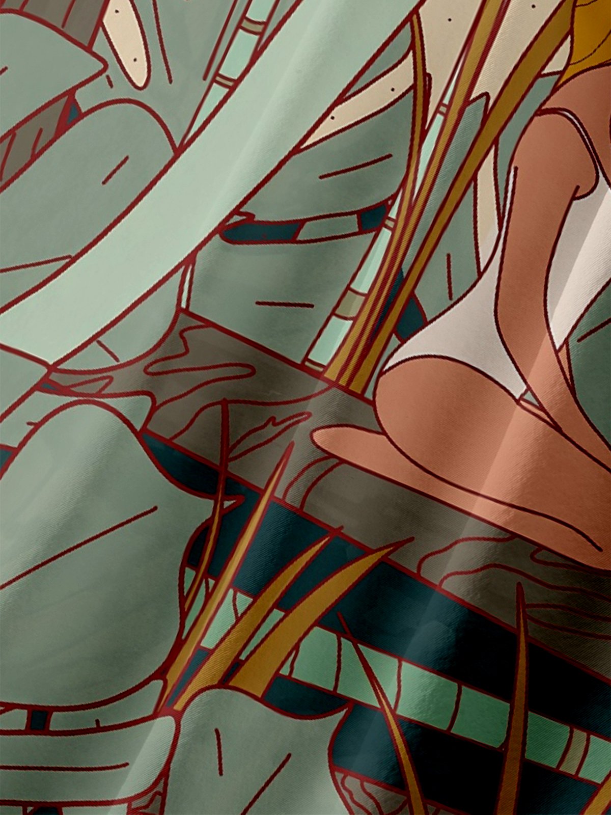 x Stephen Wade Moisture-wicking Beauty and the Leopard Art Painting Hawaiian Shirt