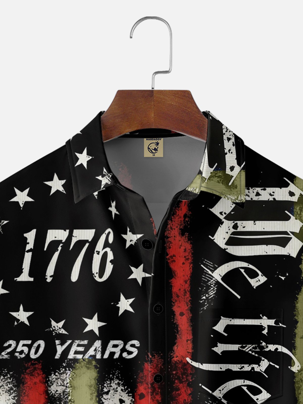 Moisture Wicking 250th Anniversary Of The United States Independence Day Chest Pocket Holiday Hawaiian Shirt