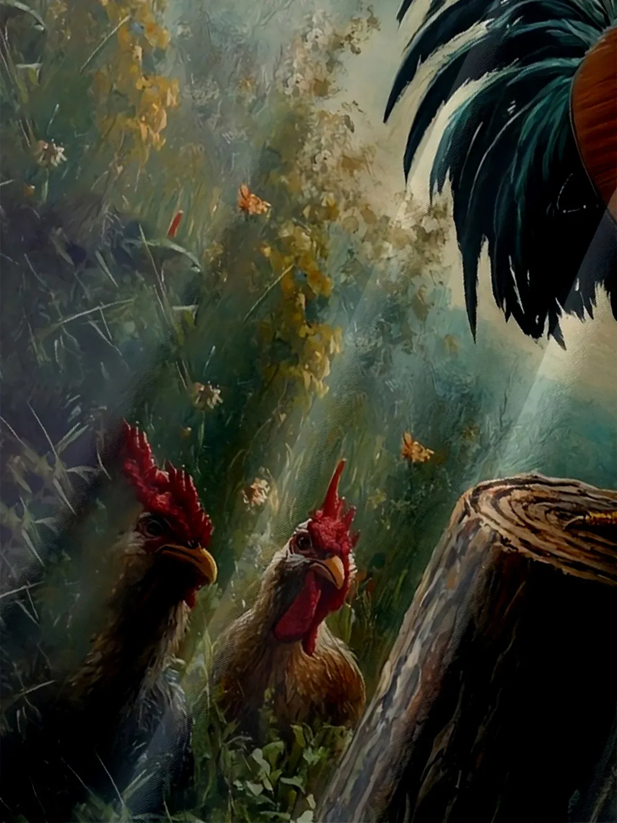 Moisture-wicking Chicken Music Chest Pocket Hawaiian Shirt