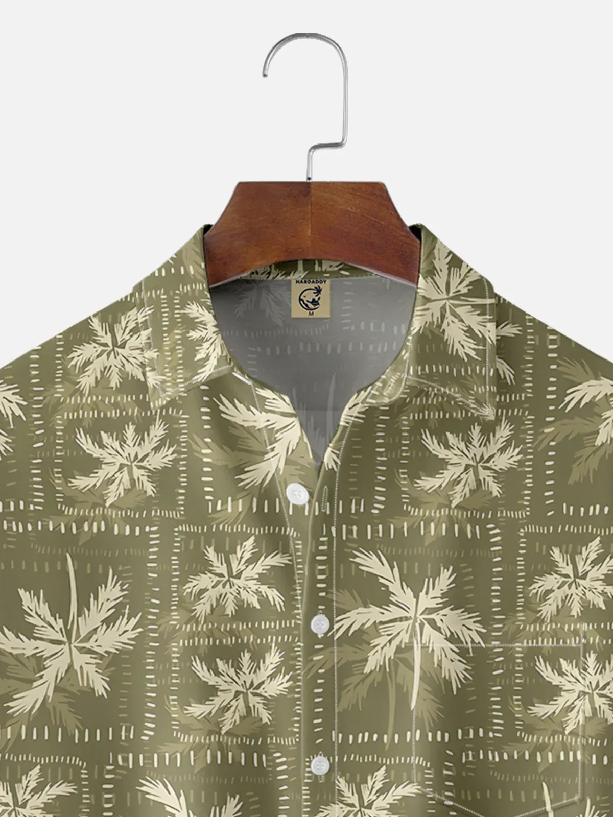 Moisture-wicking Funny Coconut Tree Chest Pocket Hawaiian Shirt