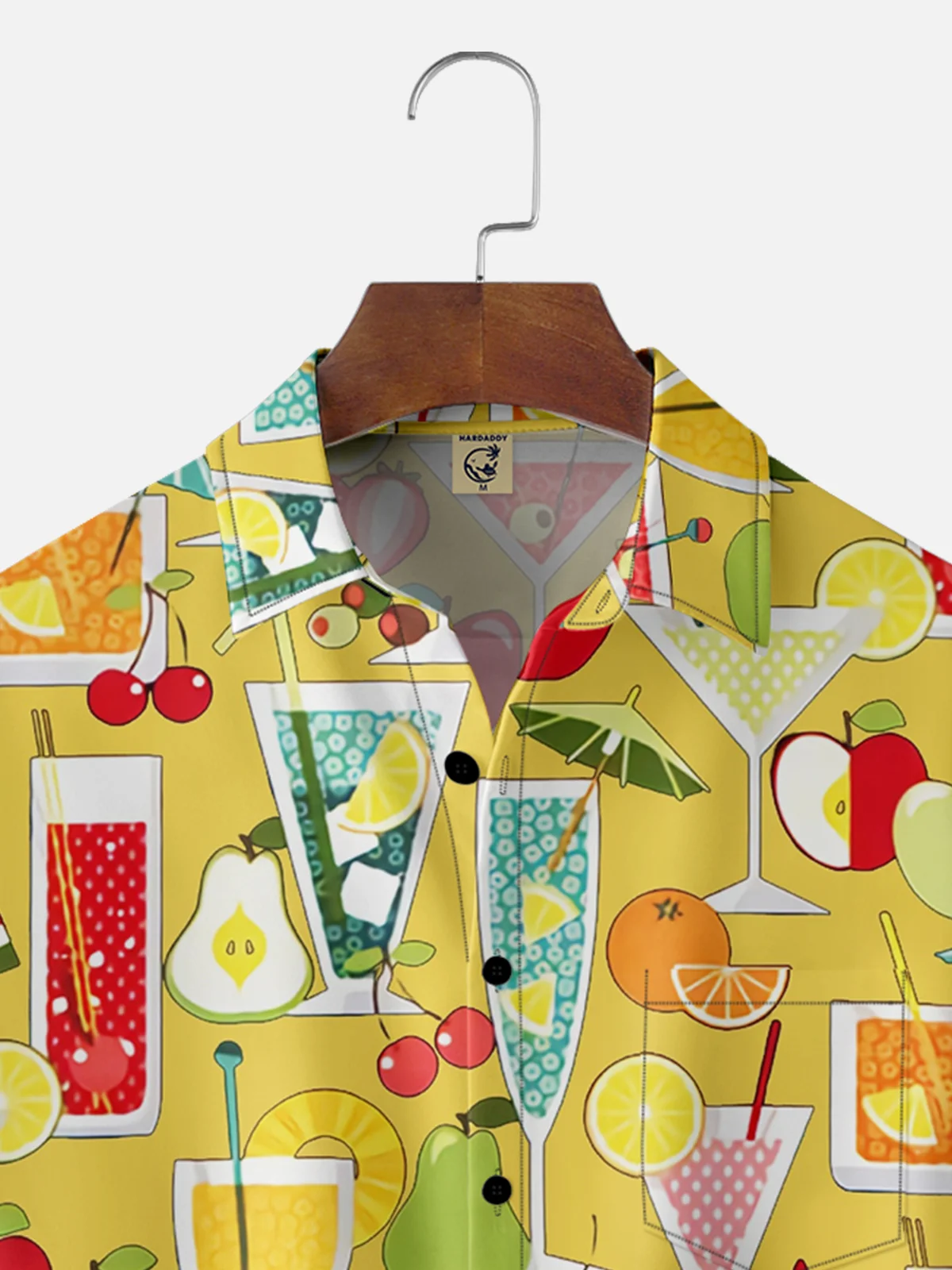 Cocktail Chest Pocket Short Sleeve Hawaiian Shirt
