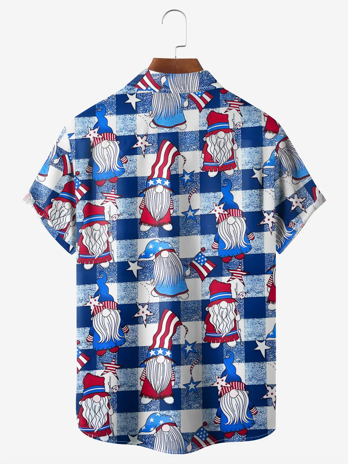Moisture-wicking American Gnomes Chest Pocket Hawaiian Shirt