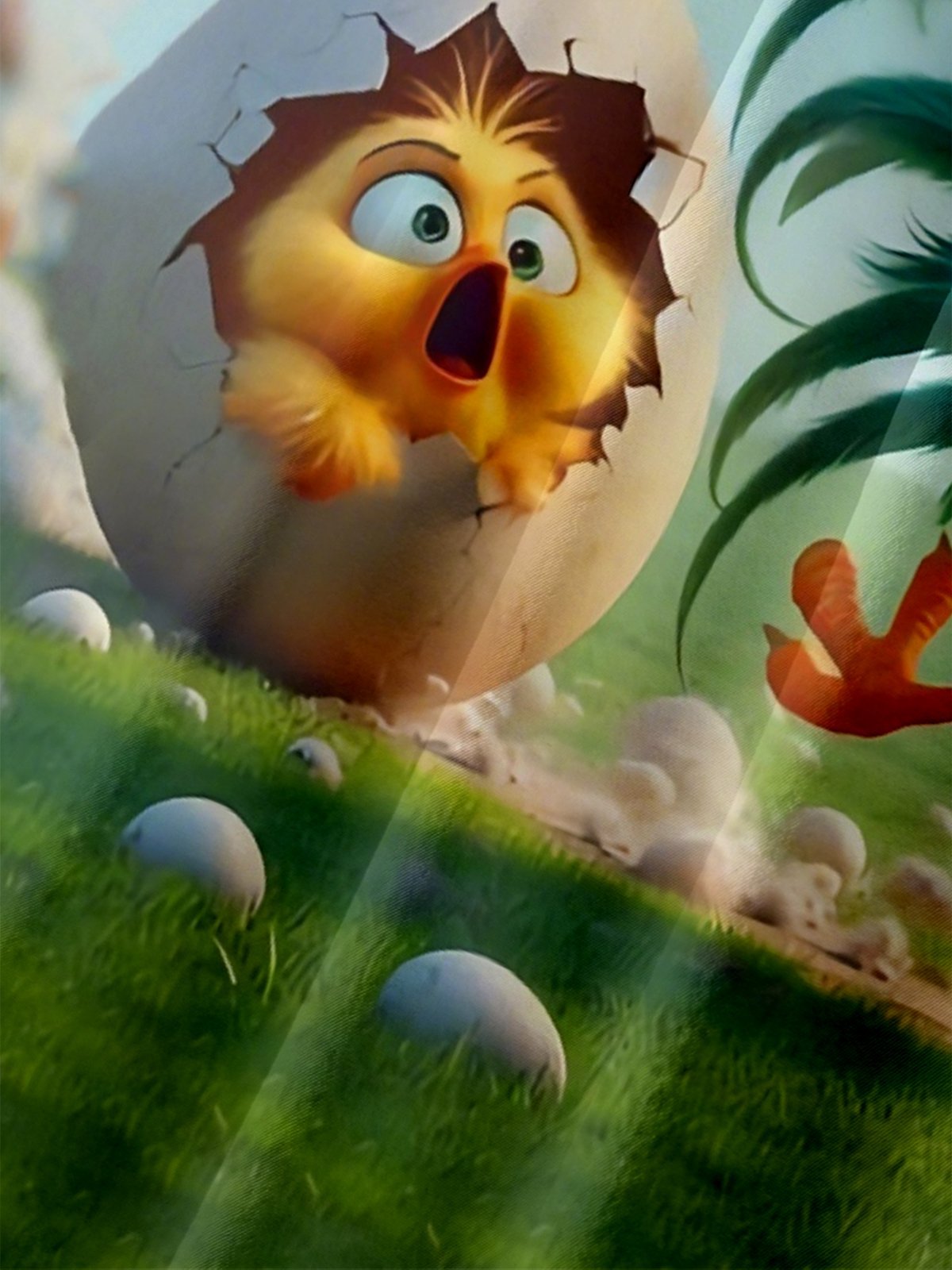 Moisture-wicking Chicken Run Chest Pocket Hawaiian Shirt