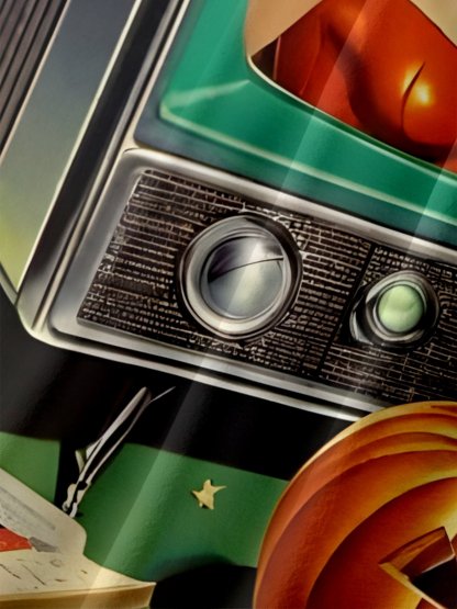 Moisture-wicking Halloween Retro Beauty Pumpkin Chest Pocket Hawaiian Shirt