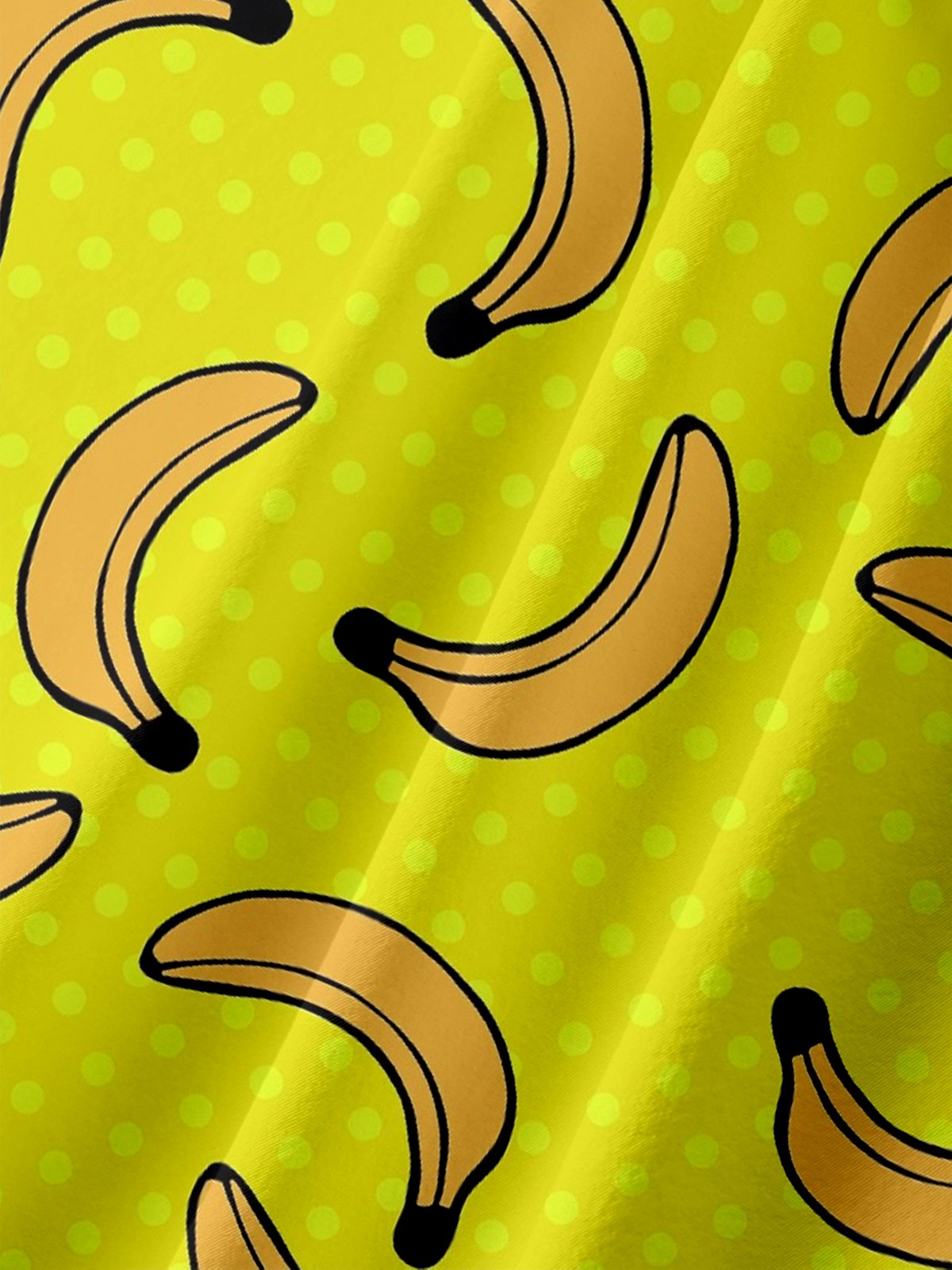 Valentina Bjekovic Moisture-wicking Funky Banana Chest Pocket Hawaiian Shirt